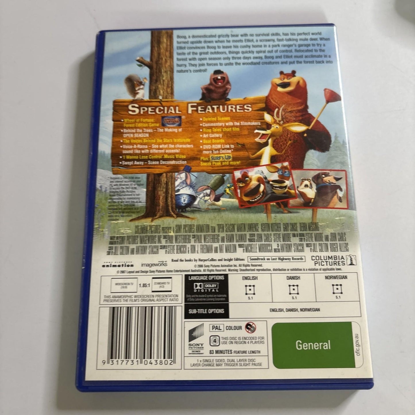 Open Season (DVD, 2006) Martin Lawrence, Ashton Kutcher Region 4