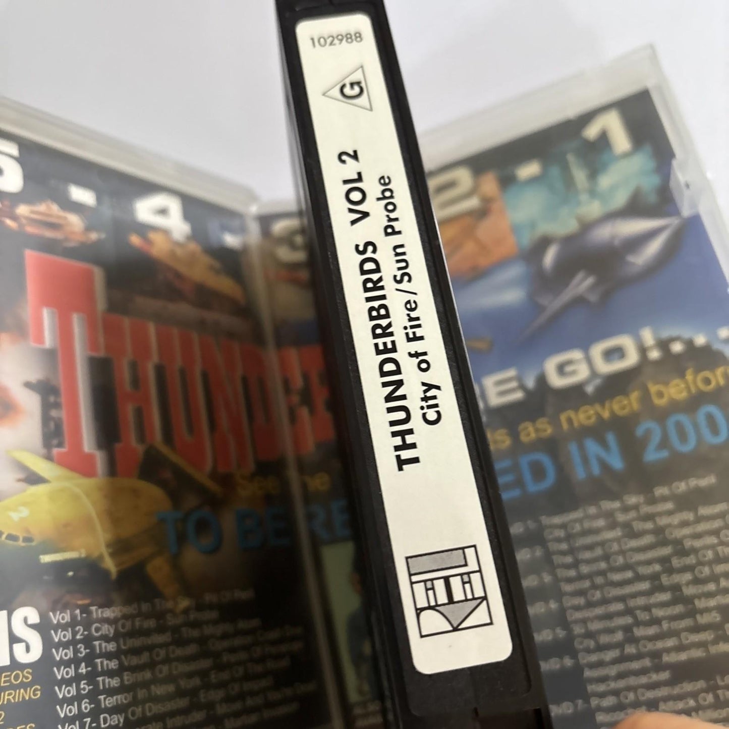 Thunderbirds  Volume 2 CITY OF FIRE & SUN PROBE  VHS Video Tape PAL