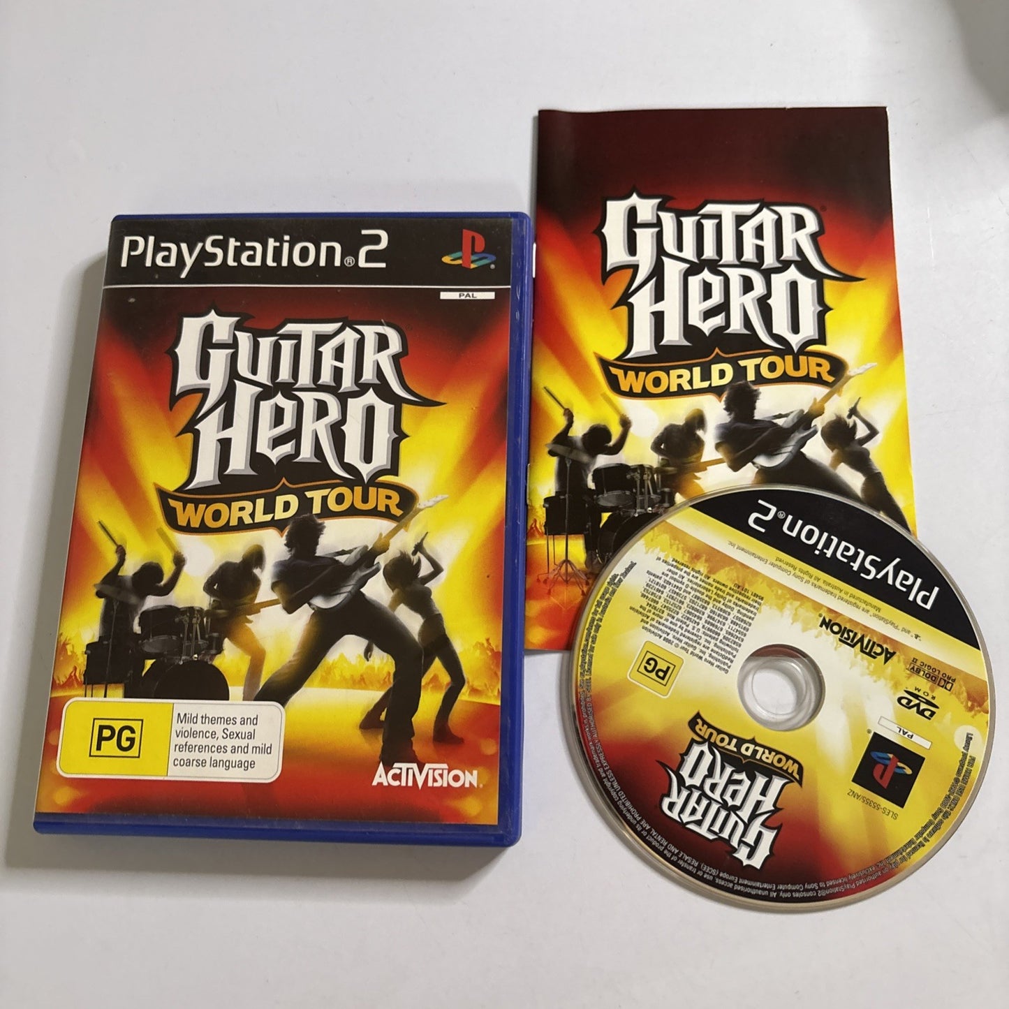 Guitar Hero World Tour Sony Playstation 2 PS2 Manual PAL