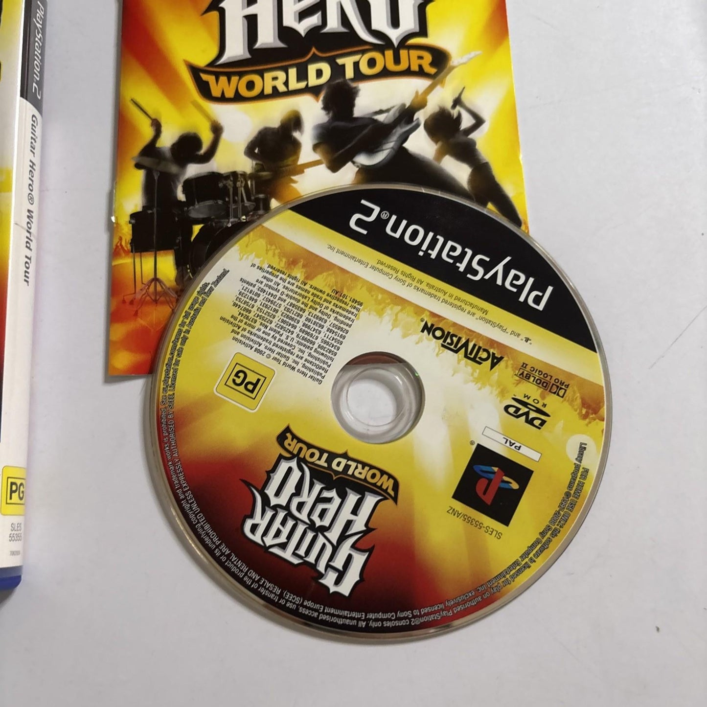 Guitar Hero World Tour Sony Playstation 2 PS2 Manual PAL