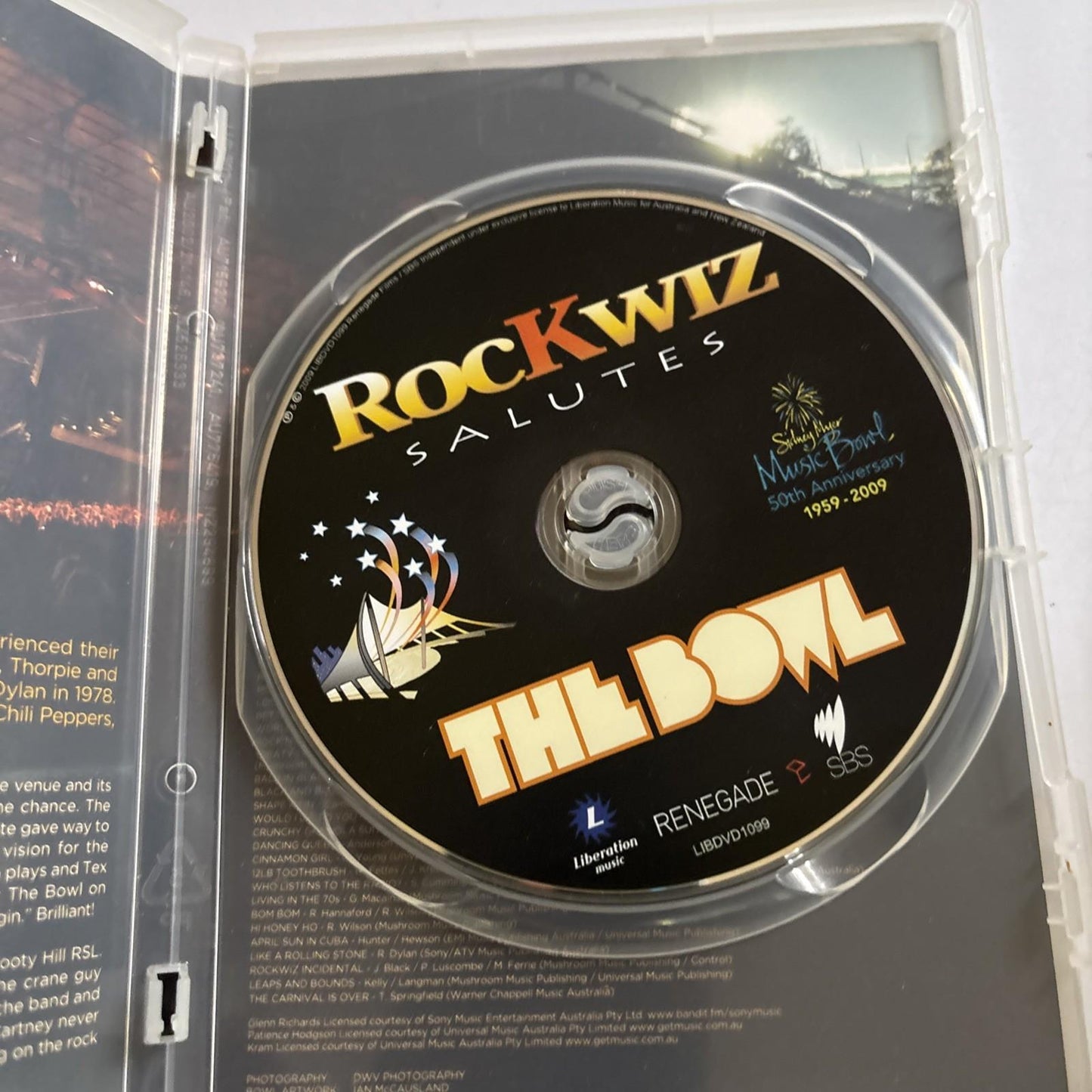 Rockwiz - Salutes The Bowl DVD SBS Sidney Myer Music Bowl Concert All Regions