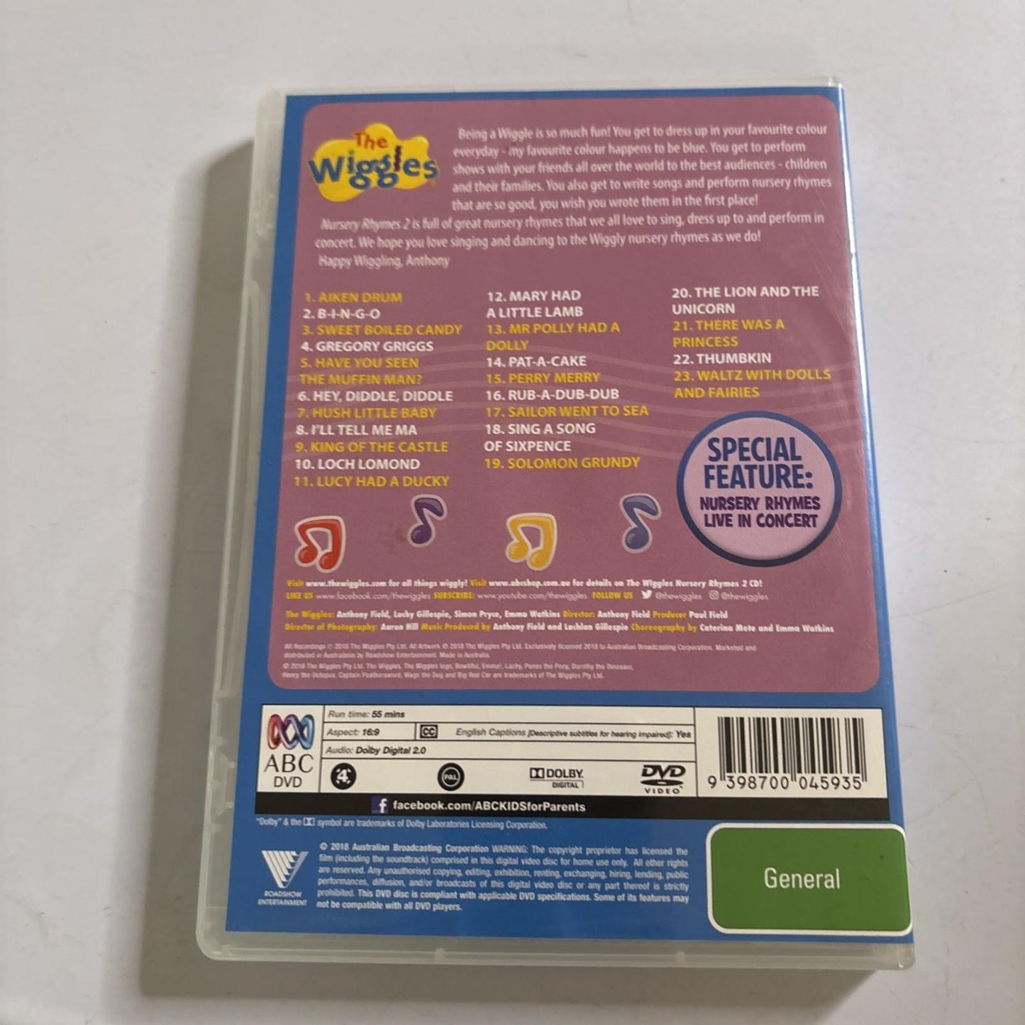 The Wiggles - Nursery Rhymes 2 (DVD, 2018) Region 4