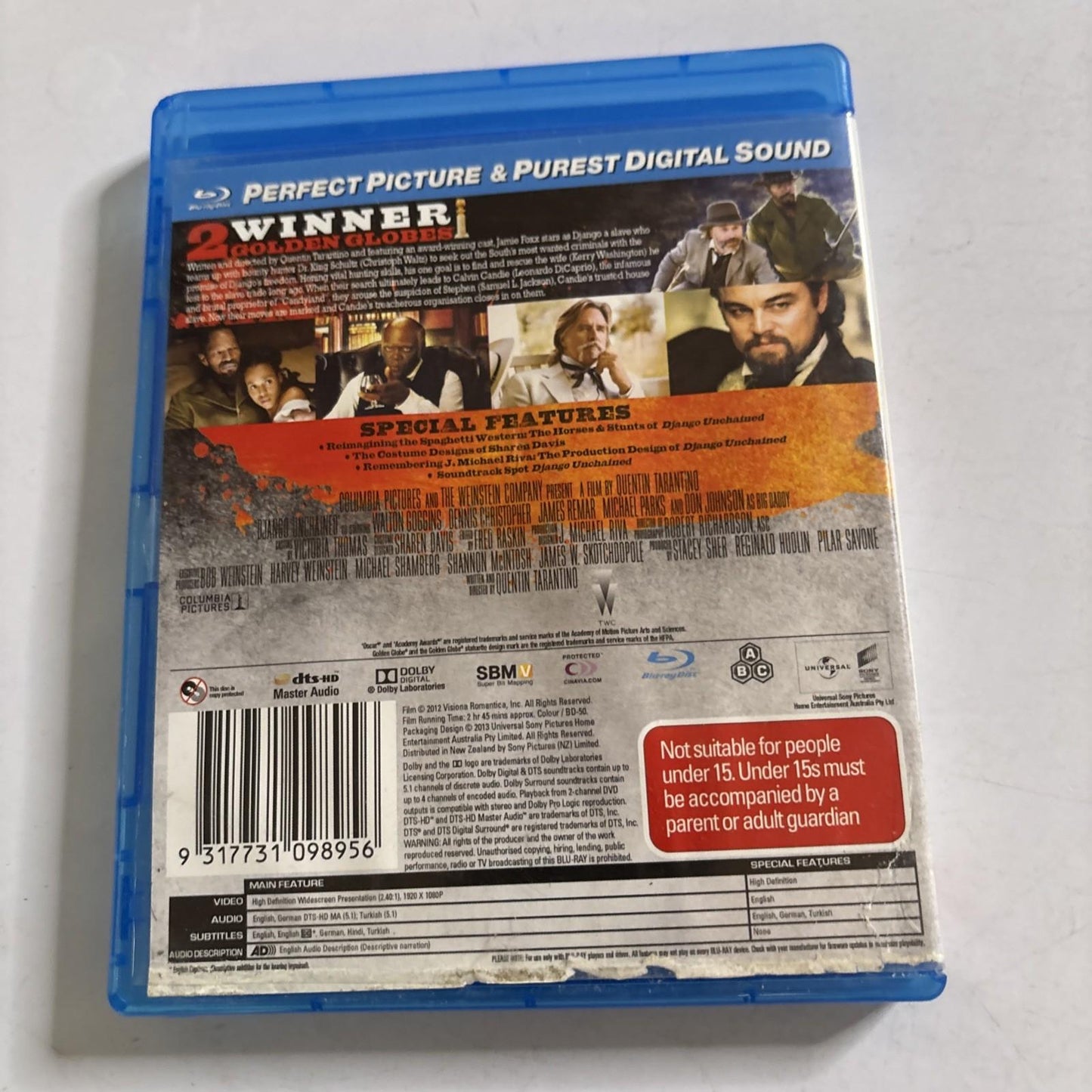 Django Unchained (Blu-ray, 2012) Jamie Foxx All Regions