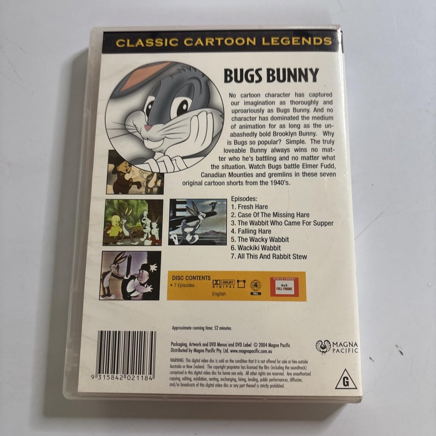 Bugs Bunny - Classic Cartoon Legends (DVD, 2004) Region 4