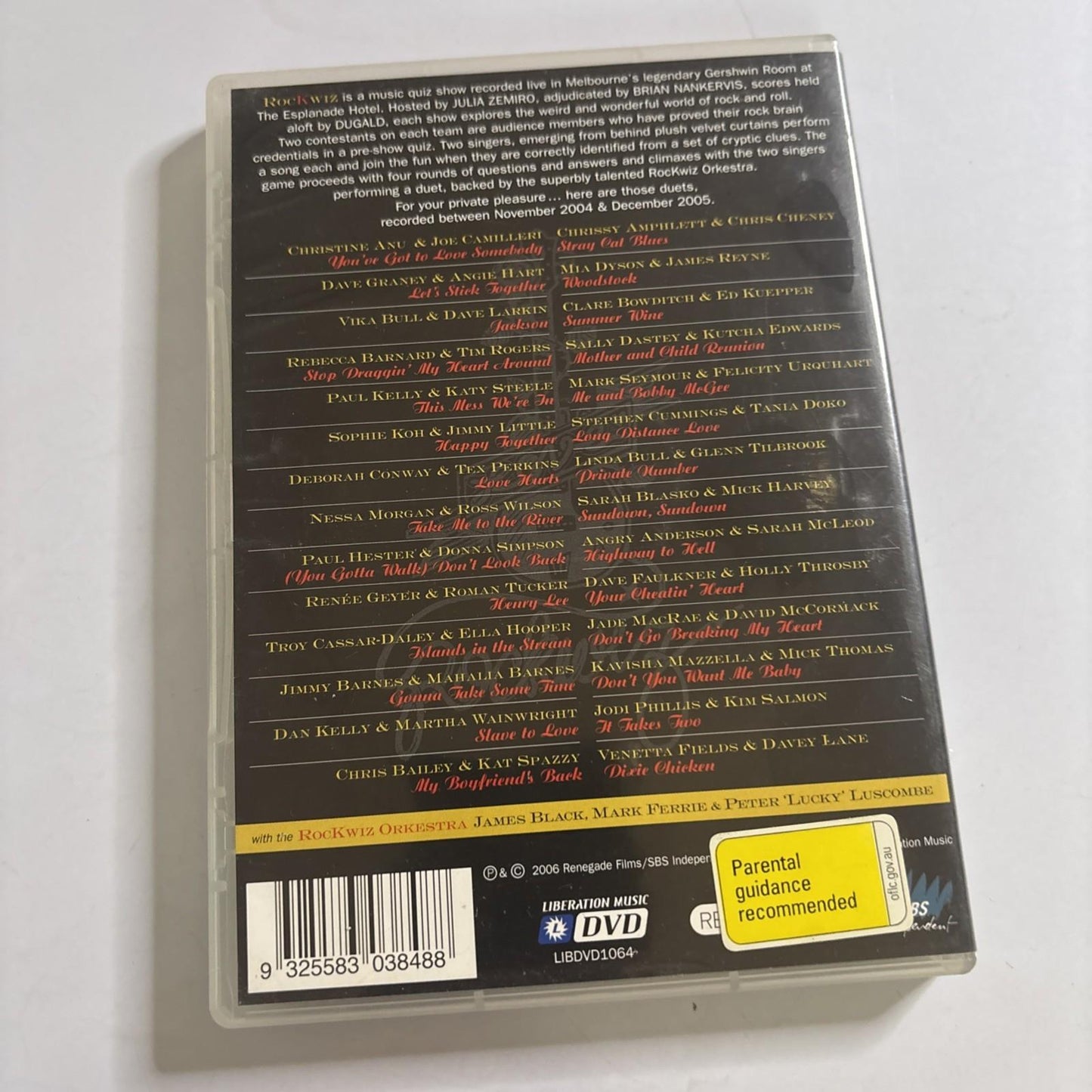 The Rockwhiz Duets - Two for the Show DVD All Regions