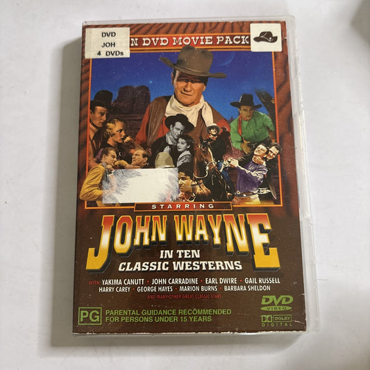 John Wayne In Ten Classic Westerns DVD All Regions Ex-Library