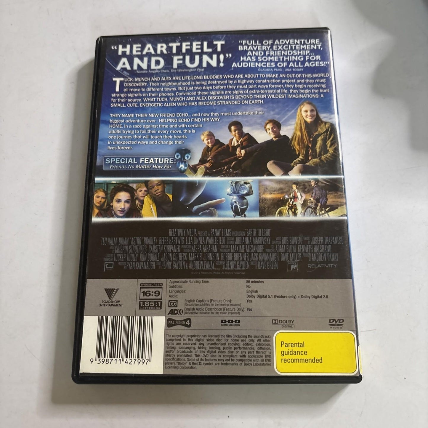 Earth to Echo (DVD, 2014) Kerry O'malley, Ella Wahlestedt, Region 4