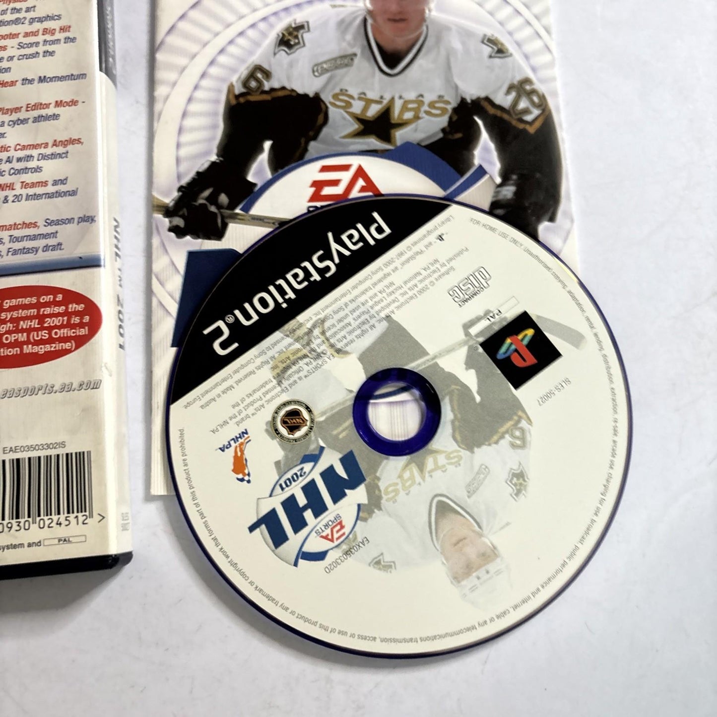 NHL 2001 - Sony Playstation 2 (PS2) PAL Manual