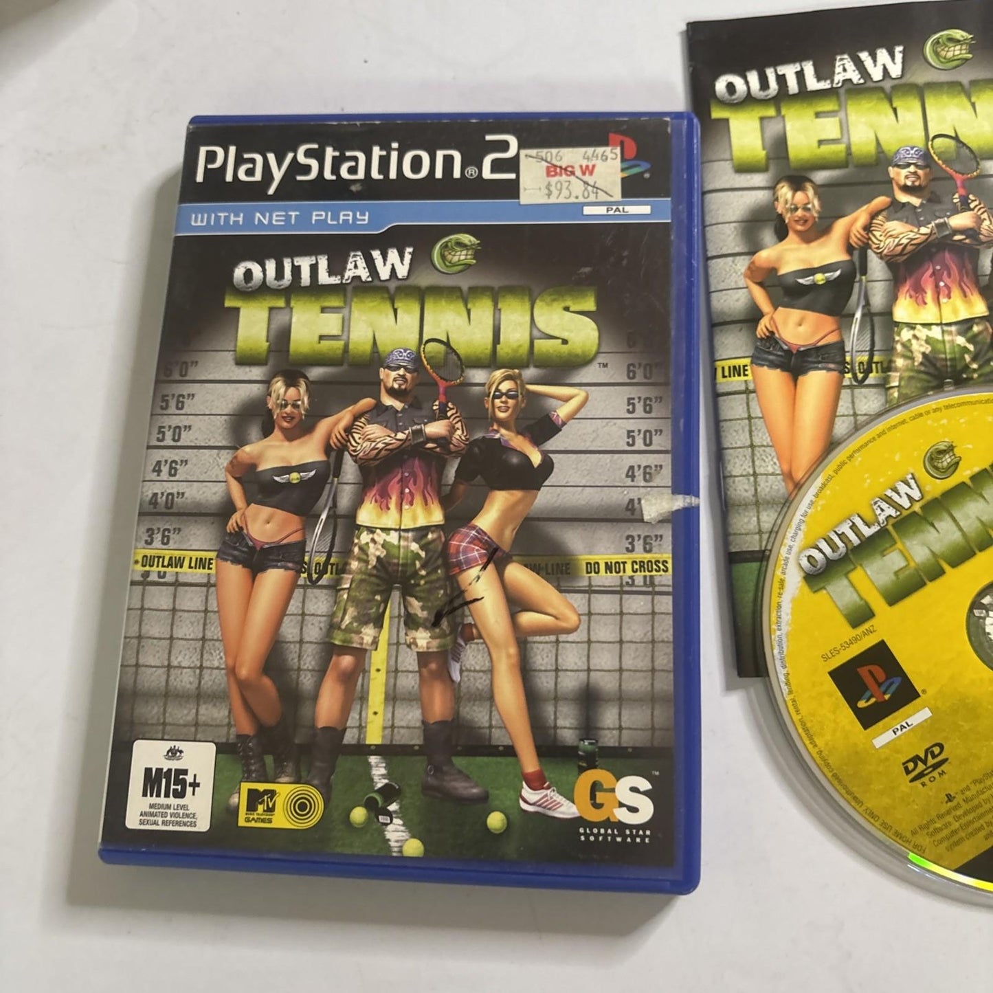 Outlaw Tennis - PlayStation 2 (PS2, 2005 PAL) Sports Complete With Manual