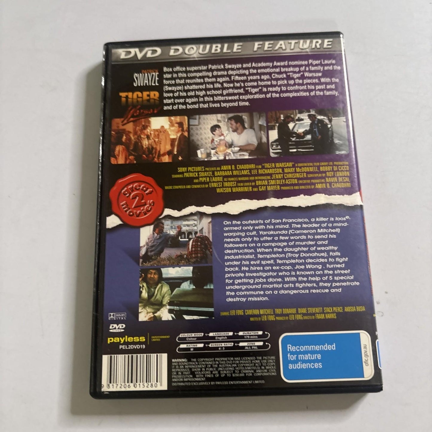 Tiger Warsaw / Low Blow DVD Patrick Swayze All Regions