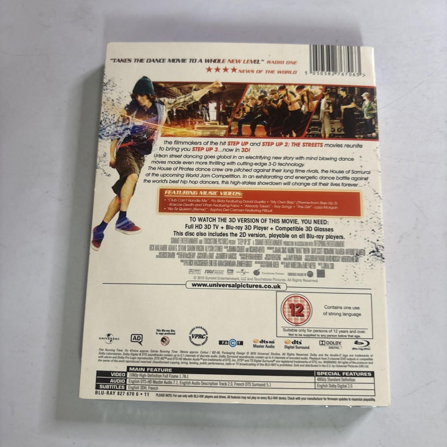 STEP UP 3D (Bluray 3D, 2010) Region B *New Sealed*