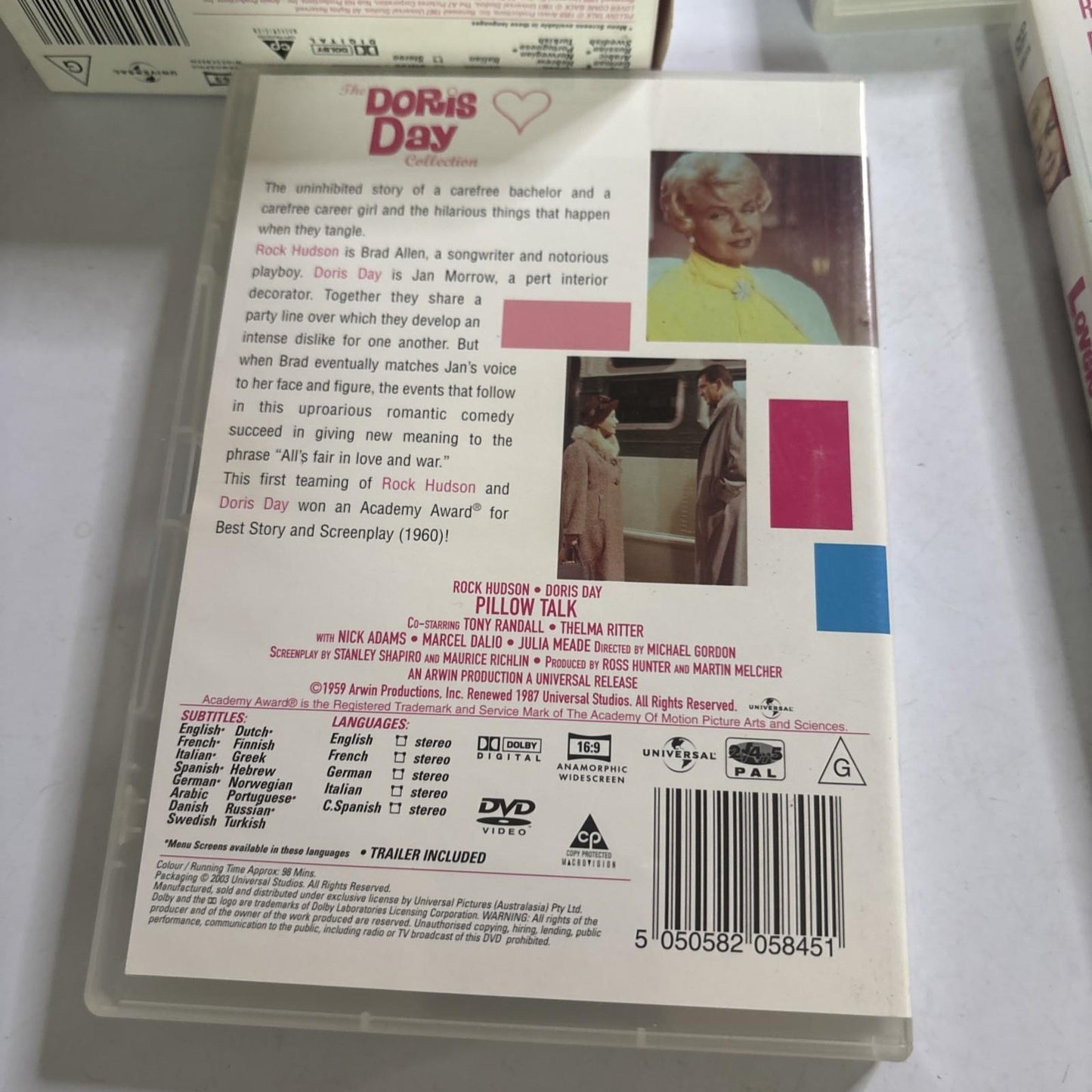 Doris Day: Pillow Talk / Lover Come Back /Send Me Flowers (DVD, 2000) Region 4,2