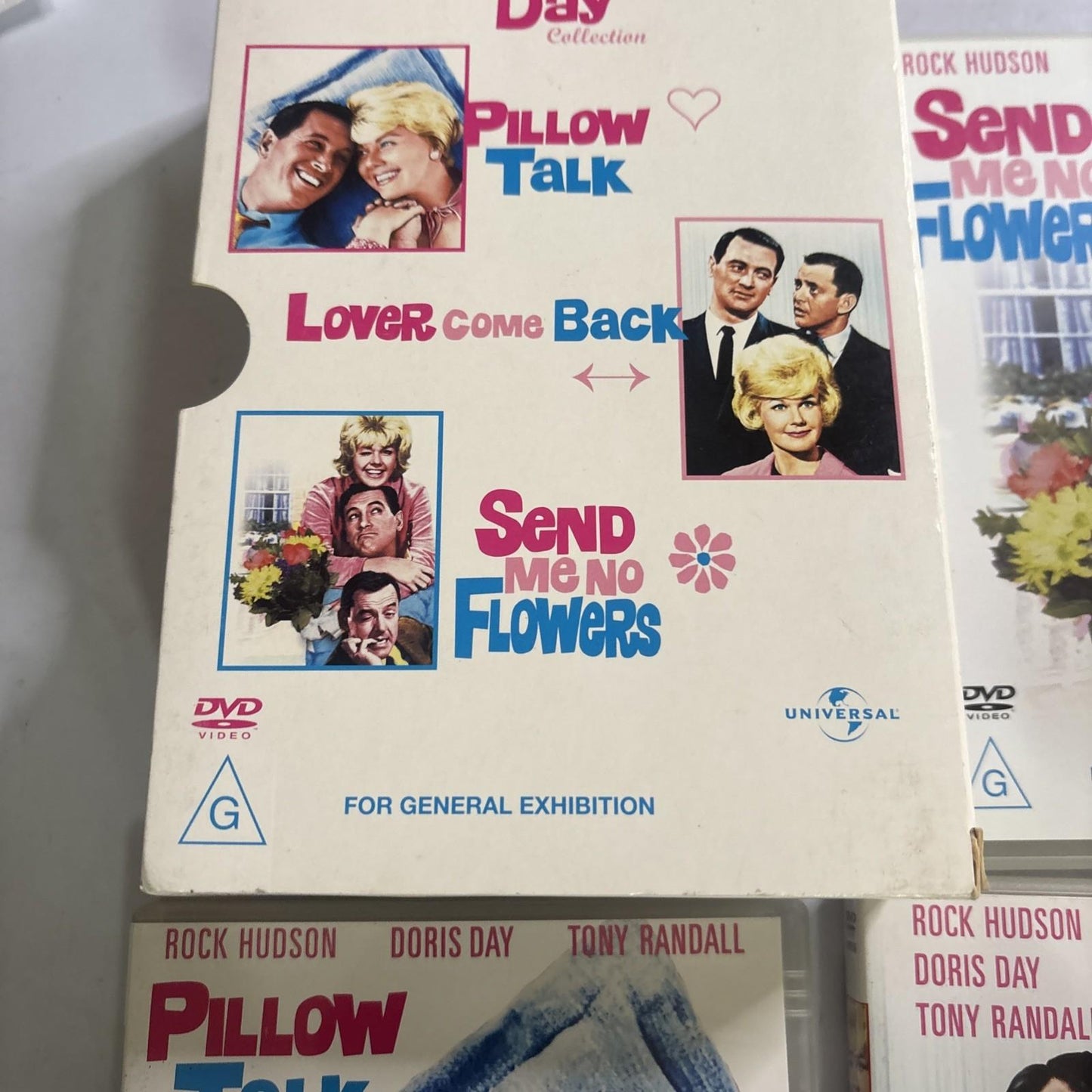 Doris Day: Pillow Talk / Lover Come Back /Send Me Flowers (DVD, 2000) Region 4,2