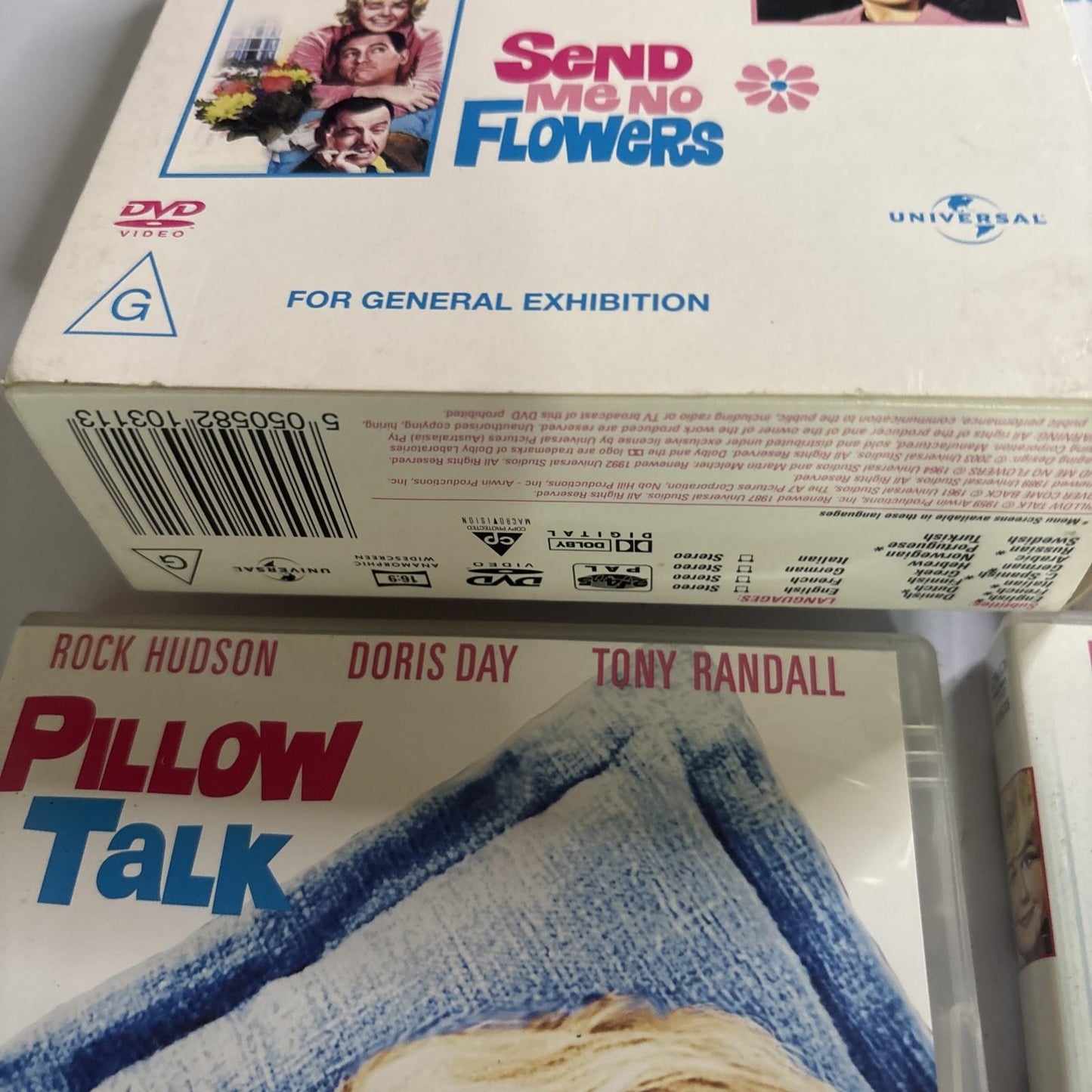 Doris Day: Pillow Talk / Lover Come Back /Send Me Flowers (DVD, 2000) Region 4,2