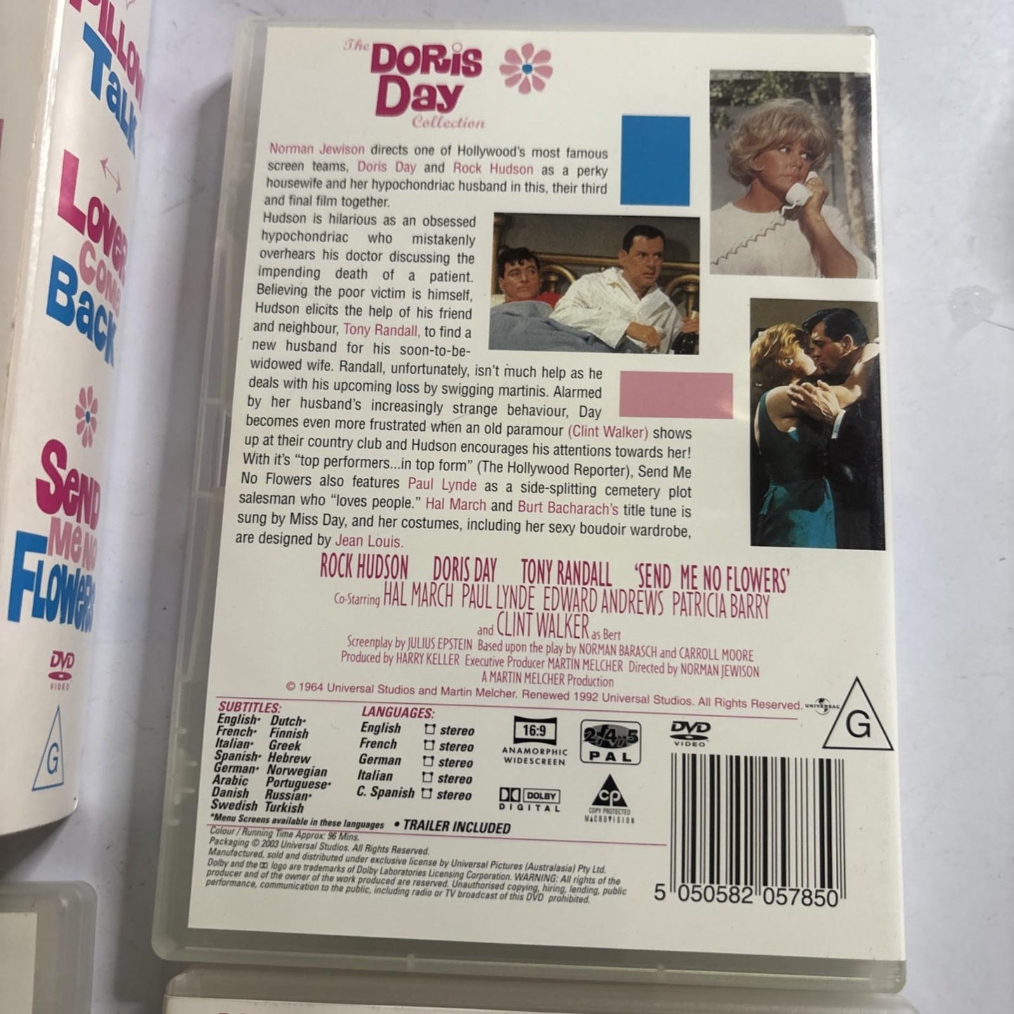 Doris Day: Pillow Talk / Lover Come Back /Send Me Flowers (DVD, 2000) Region 4,2