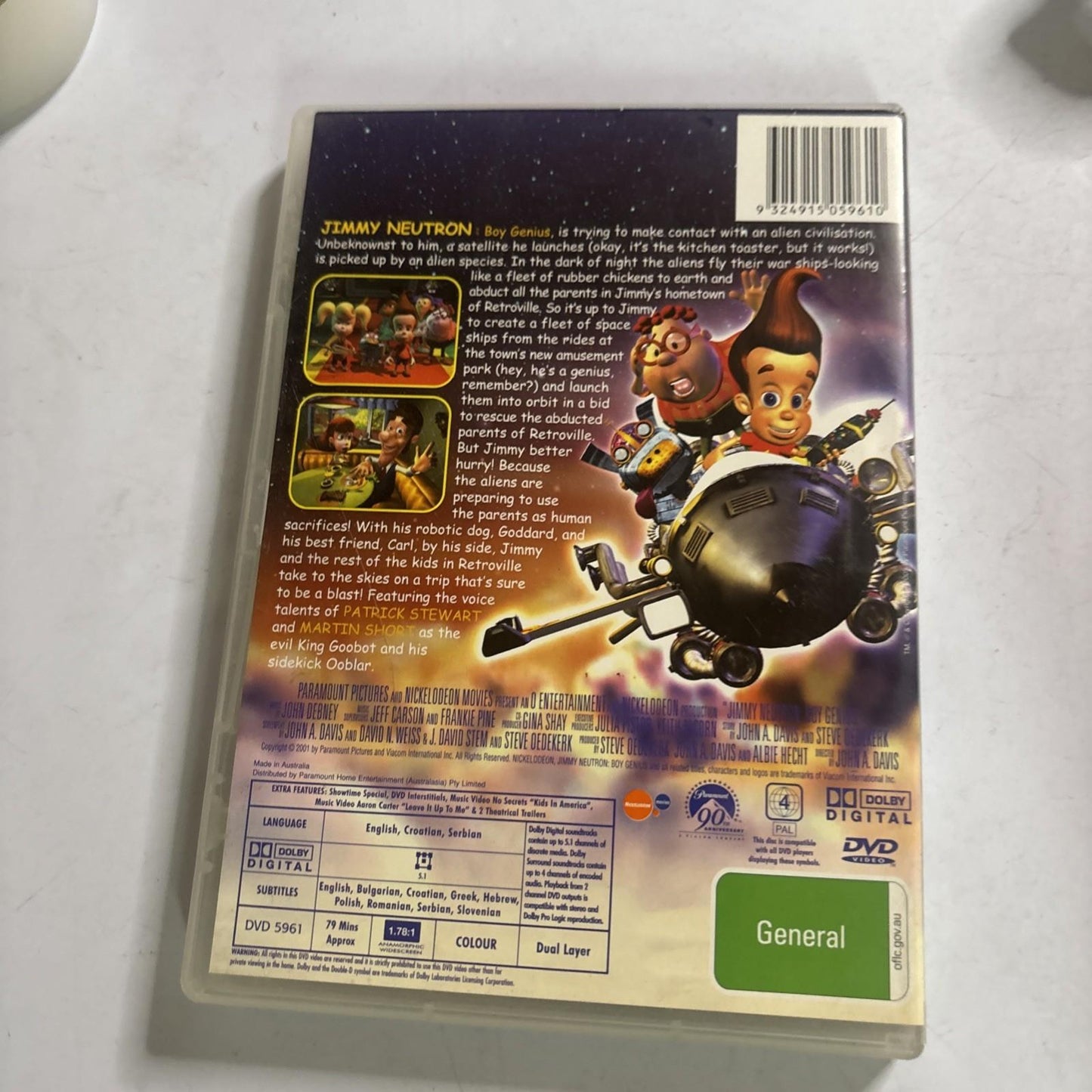 Jimmy Neutron Boy Genius (DVD, 2001)  Region 4