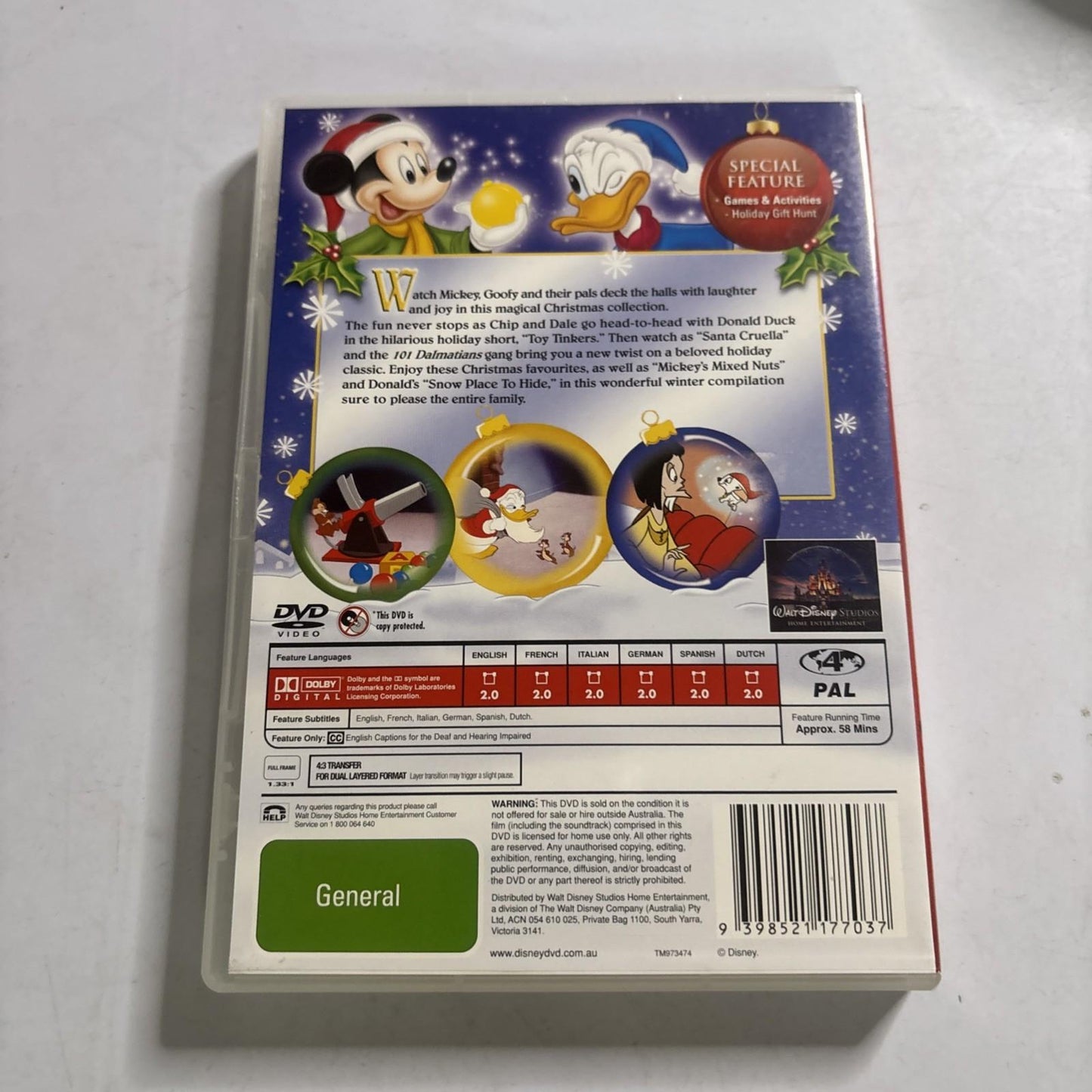 Disney's Christmas Favourites (DVD, 2005) Region 4