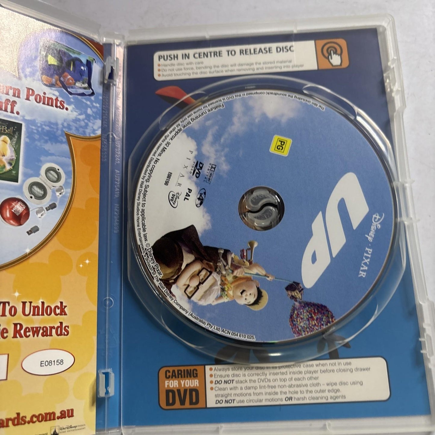 Up (DVD, 2009) Disney Pixar Region 4