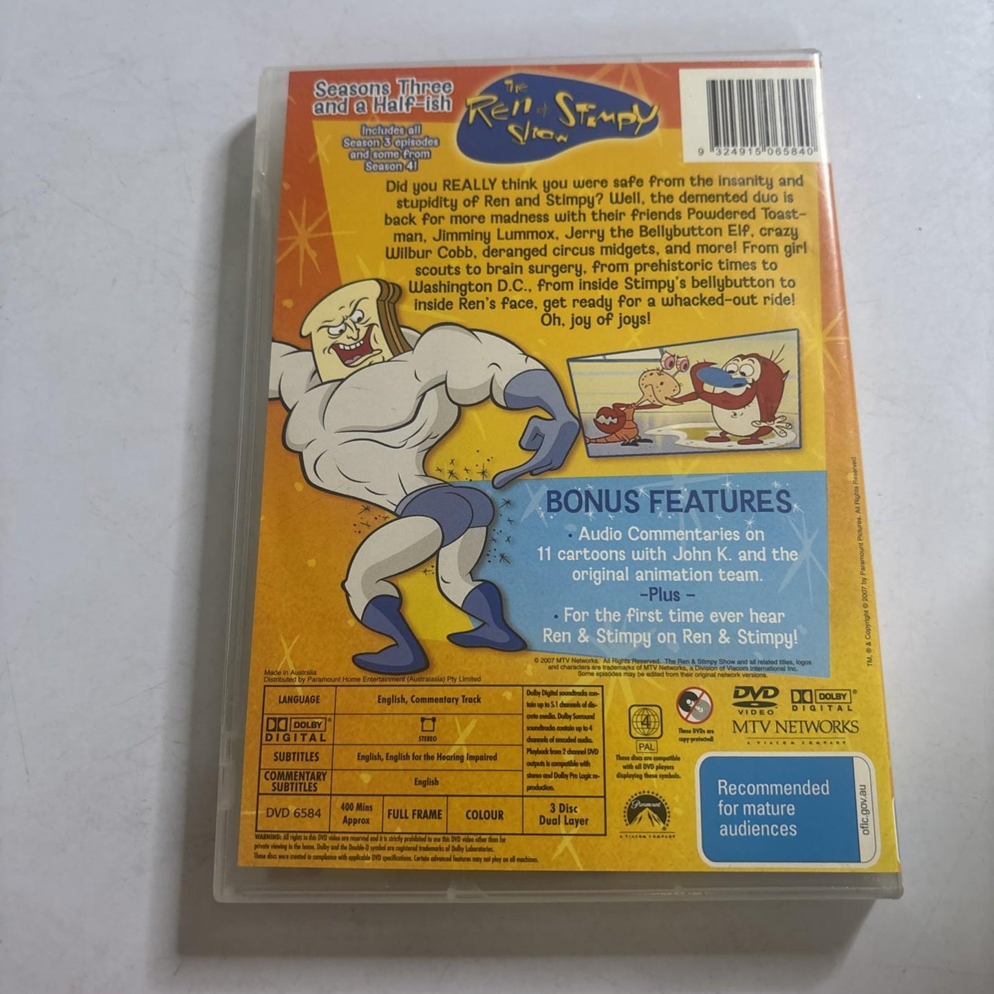 The Ren & Stimpy Show : Season 3 and a Half-Ish (DVD, 1993) Region 4