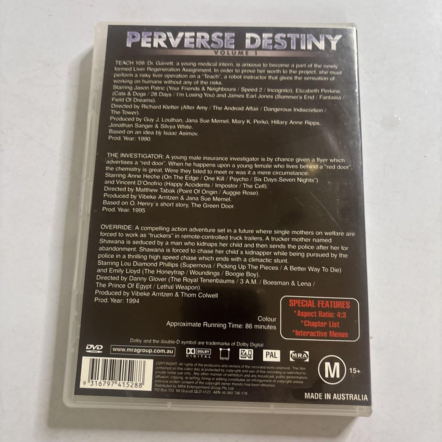 Perverse Destiny : Vol 1 (DVD) Anne Heche Region 4