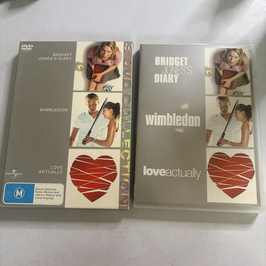 Love Actually / Wimbledon / Bridget Jones's Diary (DVD, 2003) Region 4,2