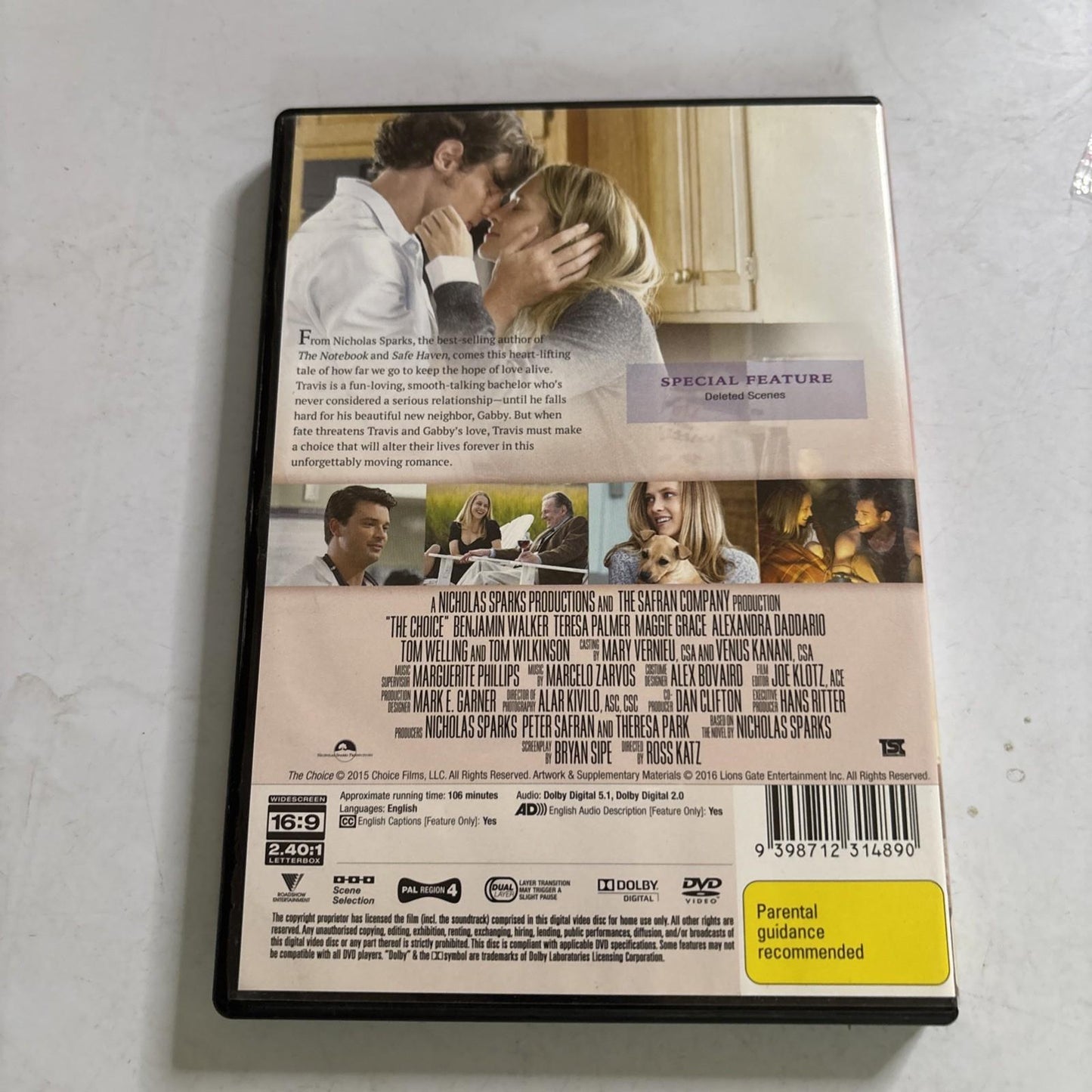 The Choice (DVD, 2016) Benjamin Walker, Teresa Palmer  Region 4