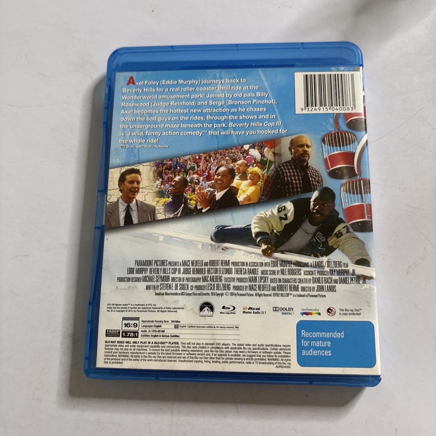 Beverly Hills Cop III (Blu-ray, 1994) Eddie Murphy Region B
