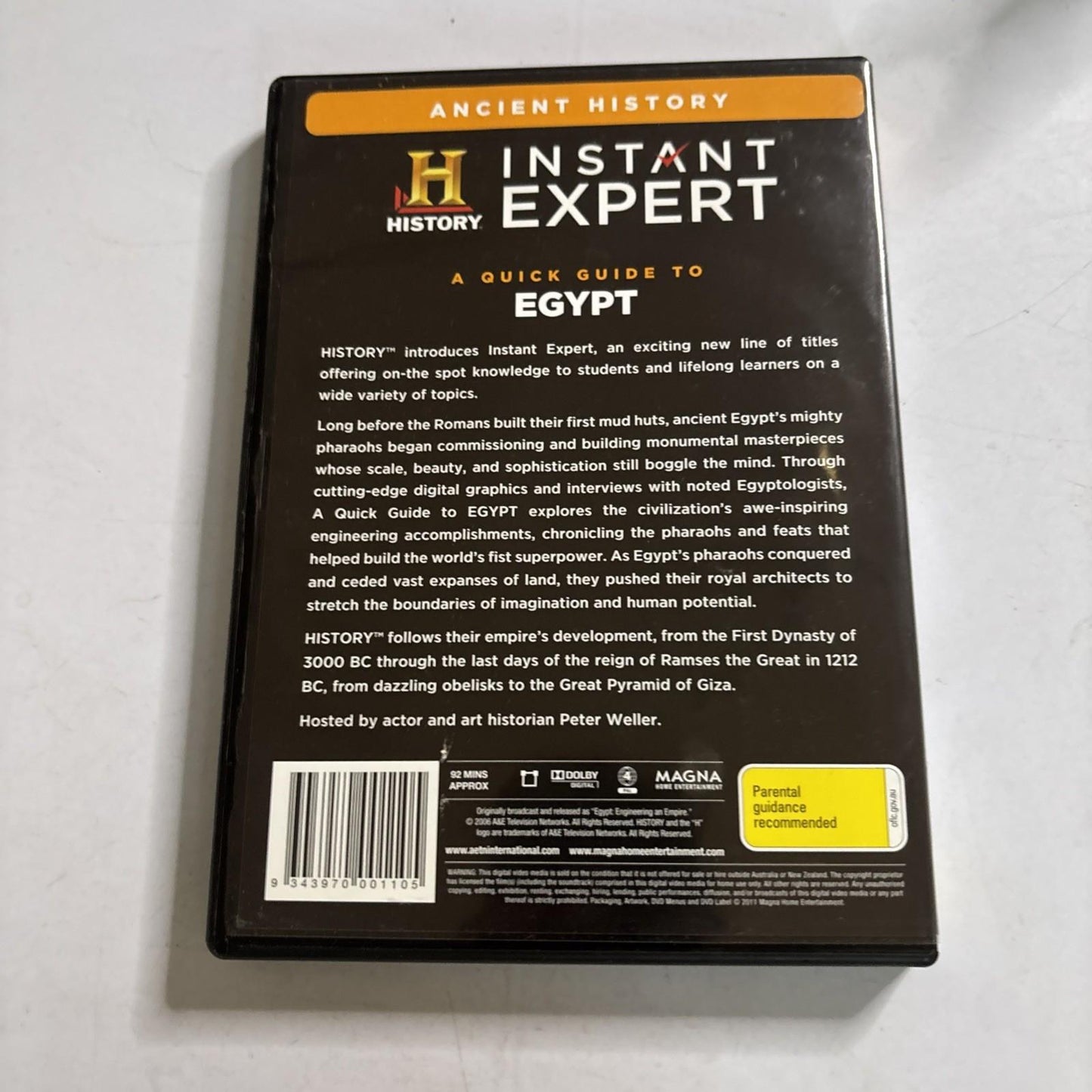 History Channel Instant Expert - A Quick Guide to Egypt (DVD, 2006) Region 4 NEW