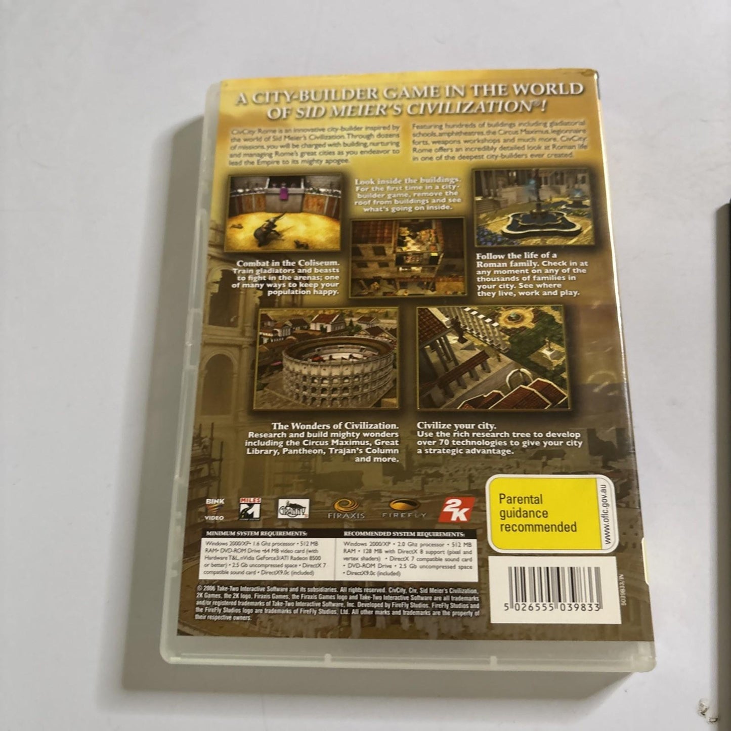 Civcity Rome PC DVD-ROM Game 2K  With Manual