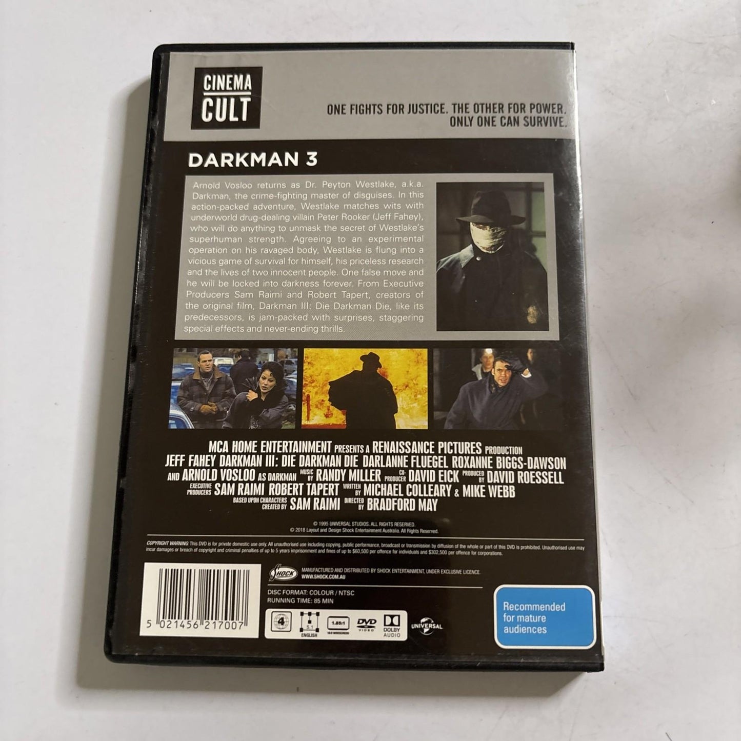 Darkman III - Die Darkman Die (DVD, 1996) Bradford May Region 4