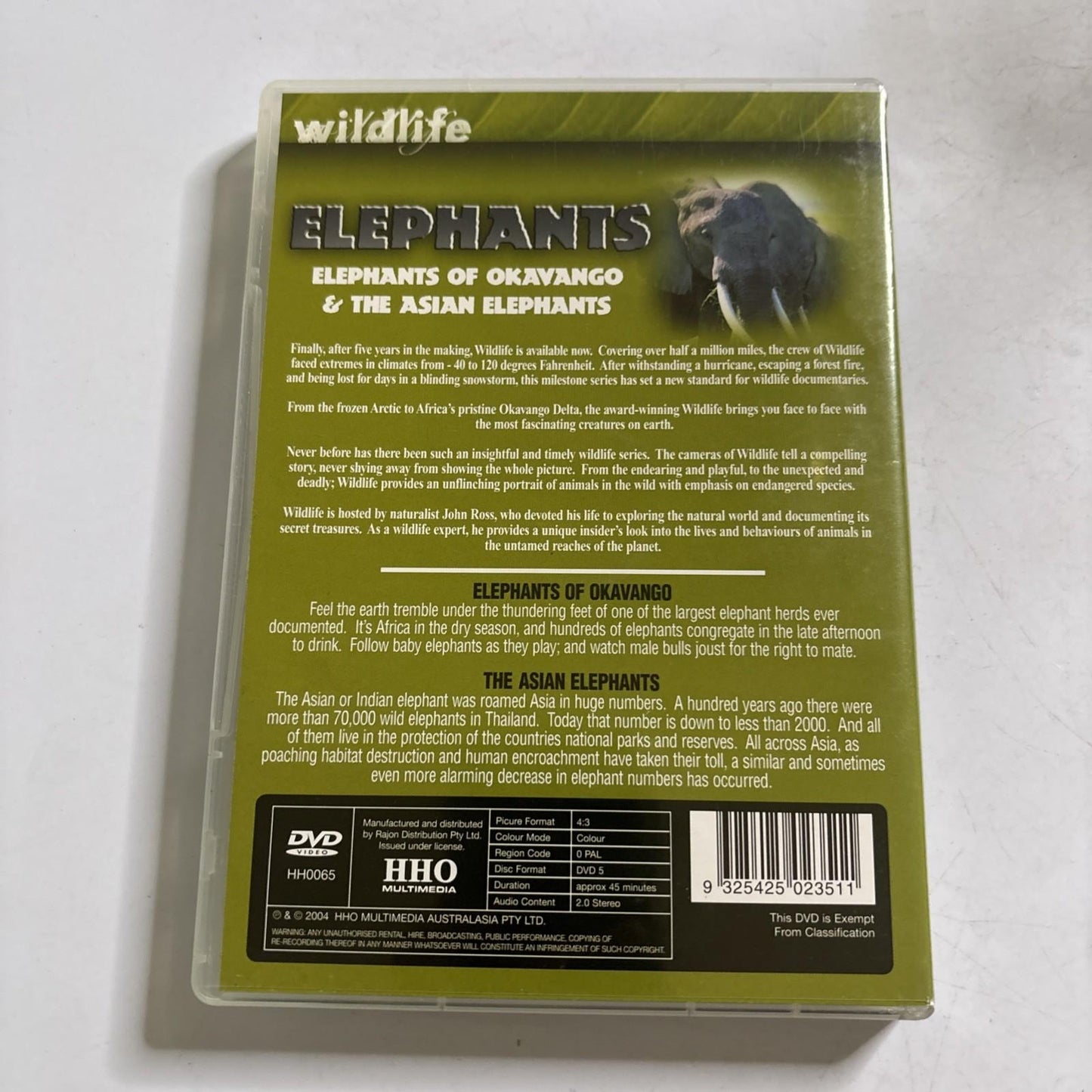 Wildlife Elephants - Elephants of Okavango & Asian Elephants (DVD, 1998)