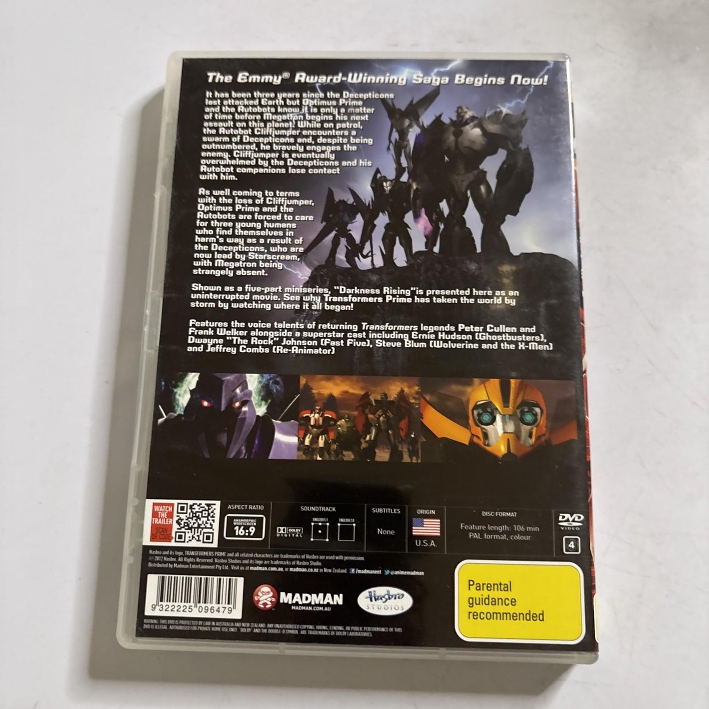 Transformers - Prime - Darkness Rising : Vol 1 (DVD, 2012) Region 4 NEW