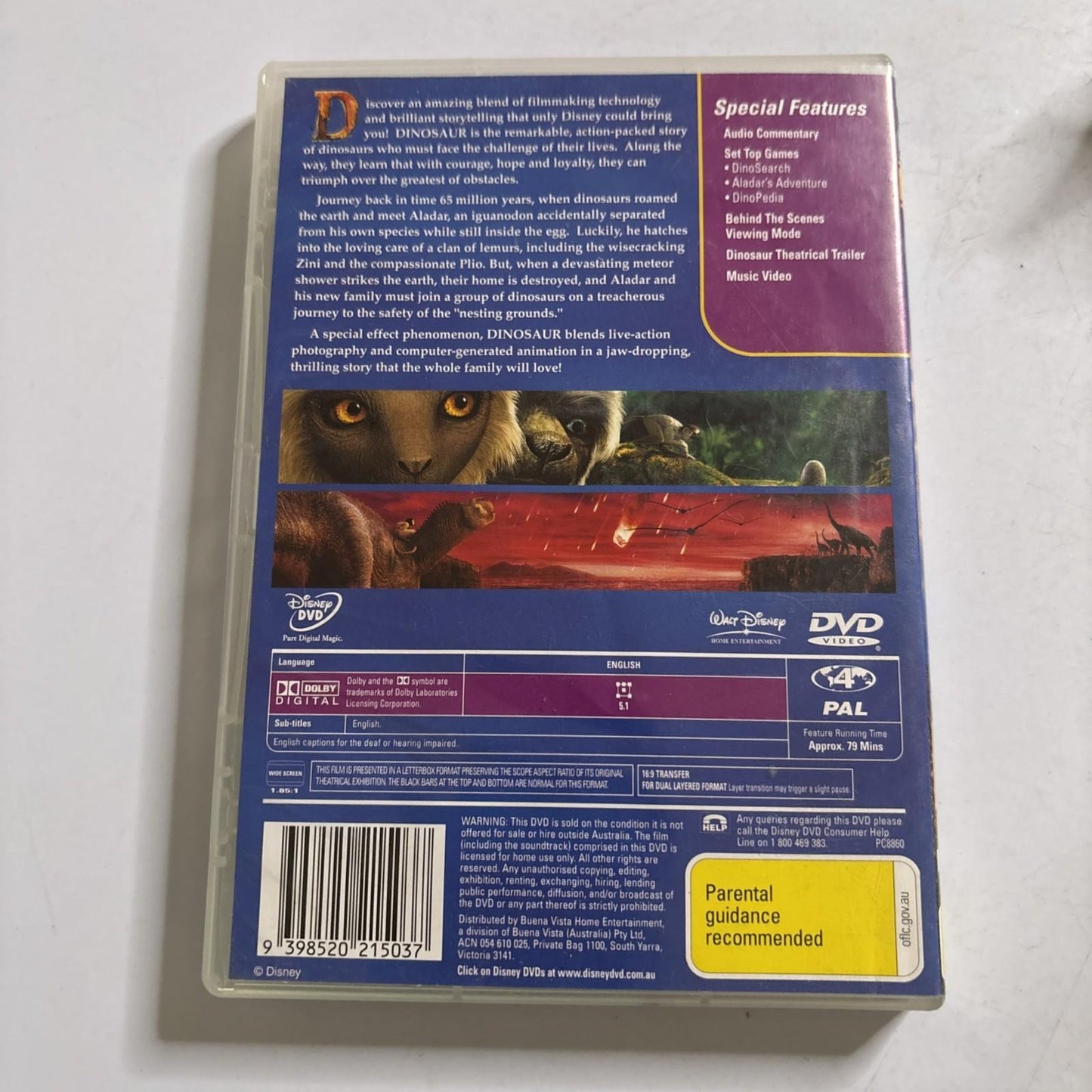 Dinosaur (DVD, 2000) Disney Region 4