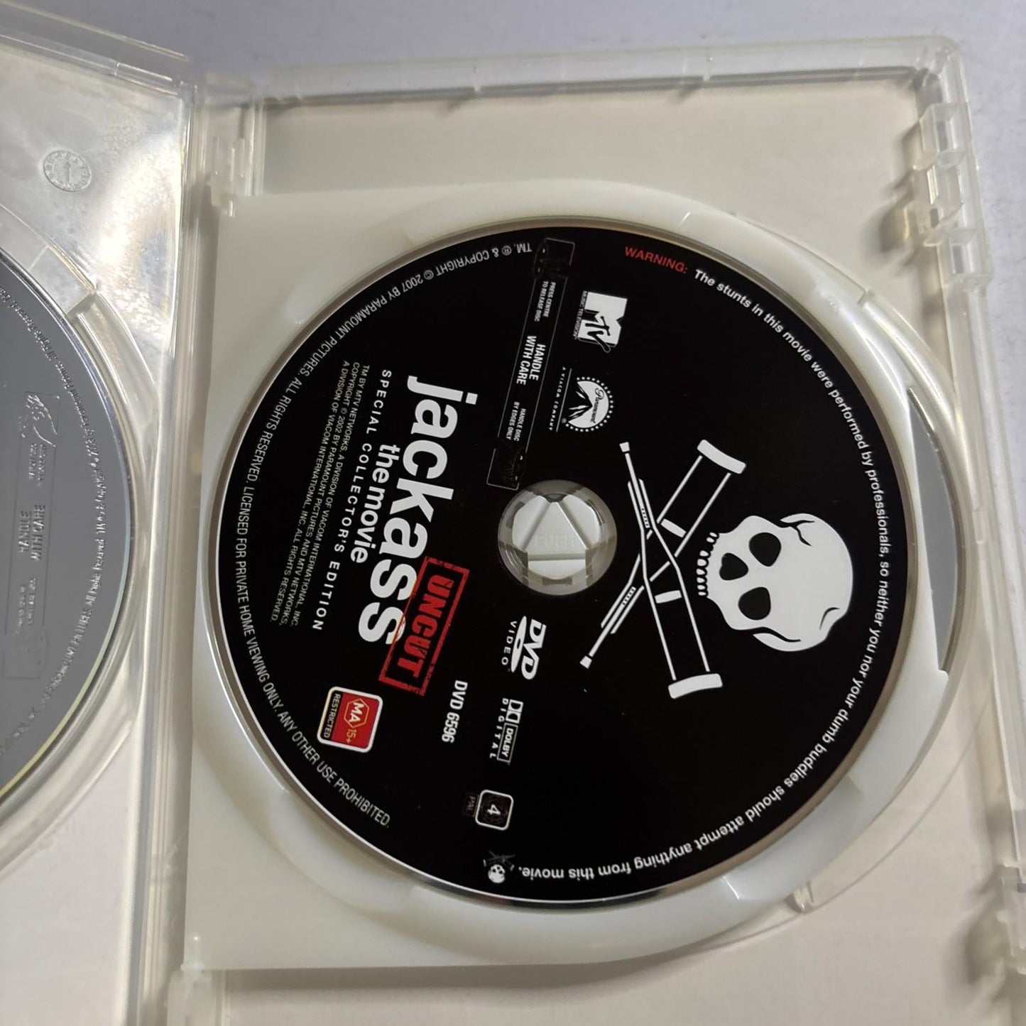 Jackass The Movie Collection DVD 3 Disc set Region 4 : Johnny Knoxville pranks