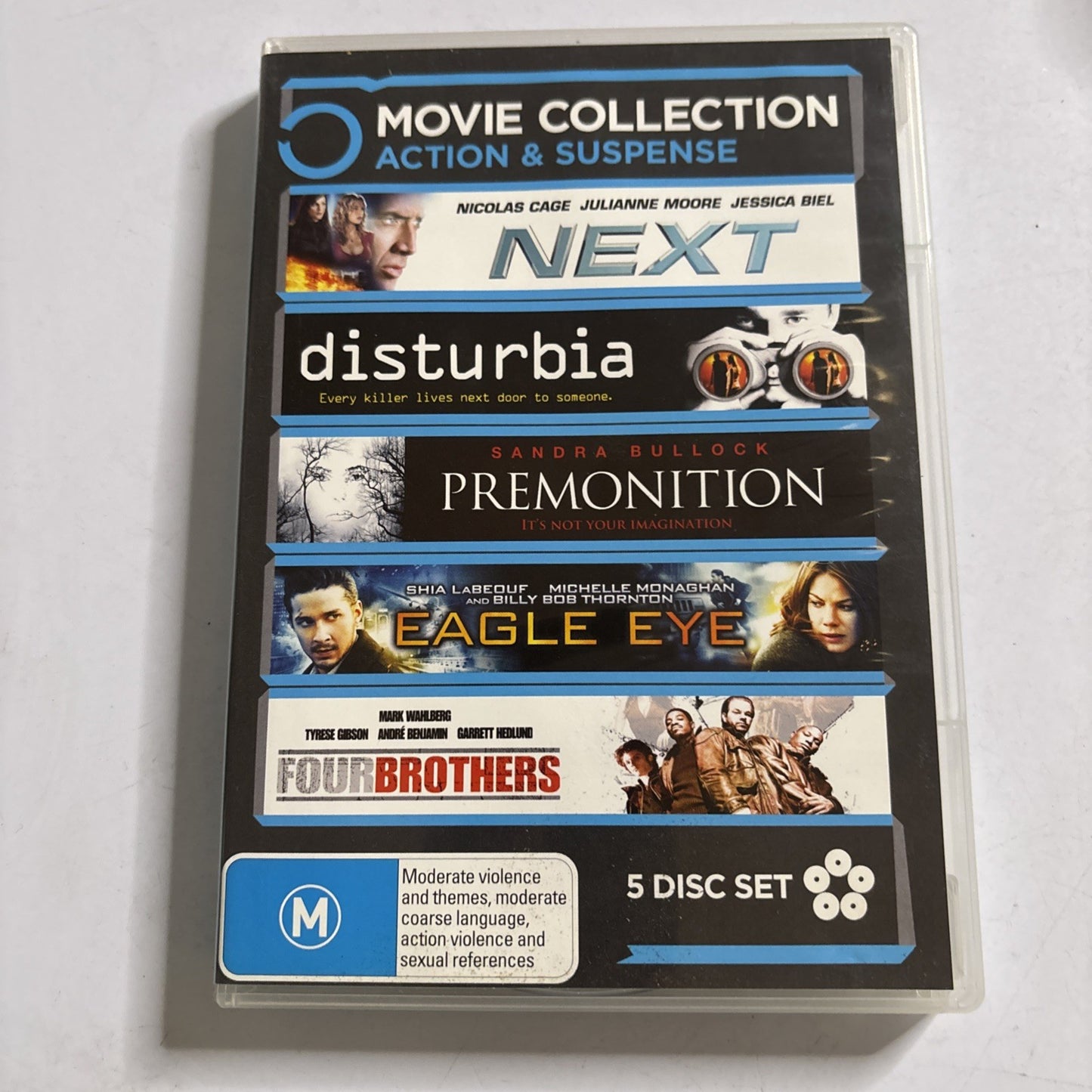 Next / Disturbia / Premonition / Eagle Eye / Four Brothers (DVD) Region 4