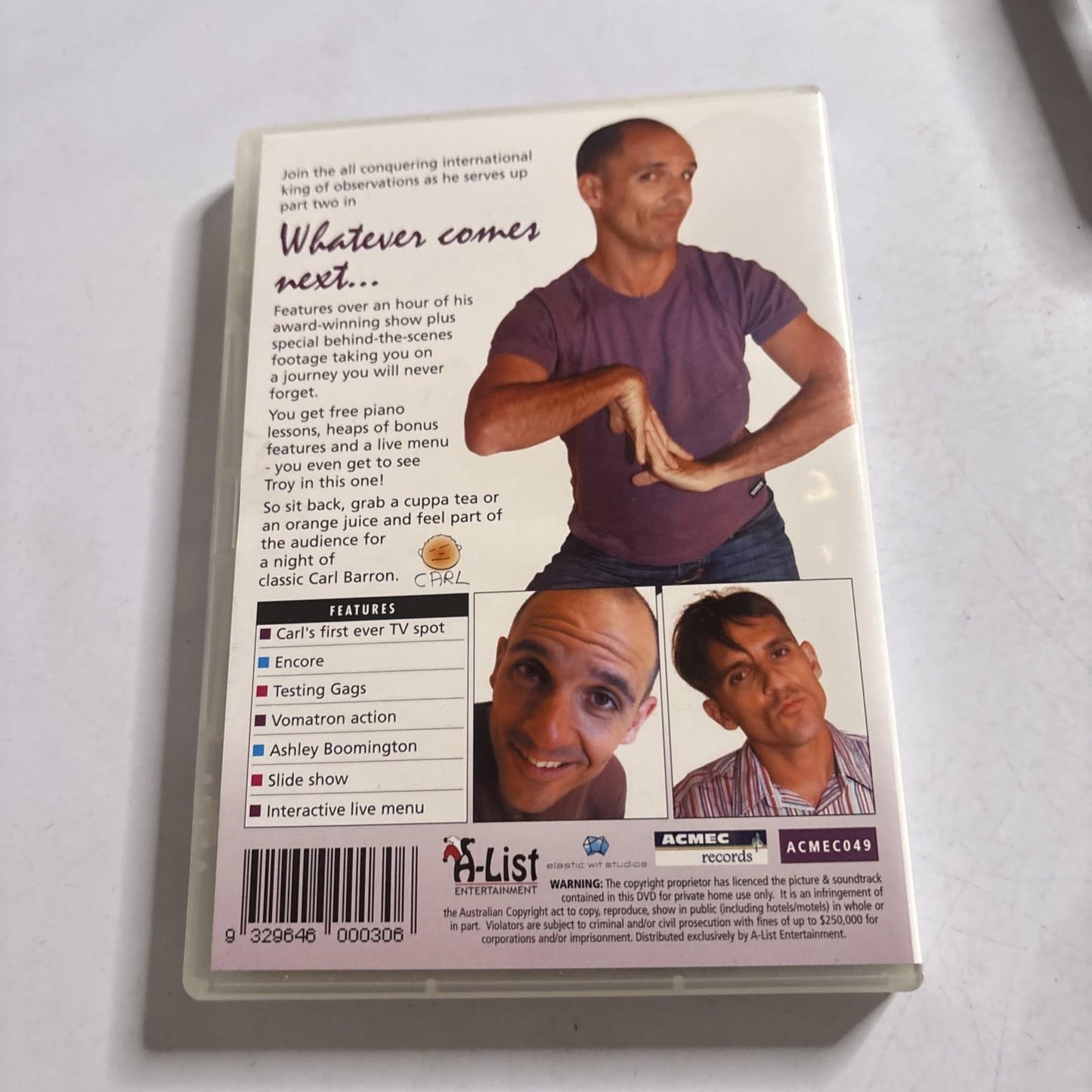 Carl Barron - Whatever Comes Next (DVD, 2005) All Regions