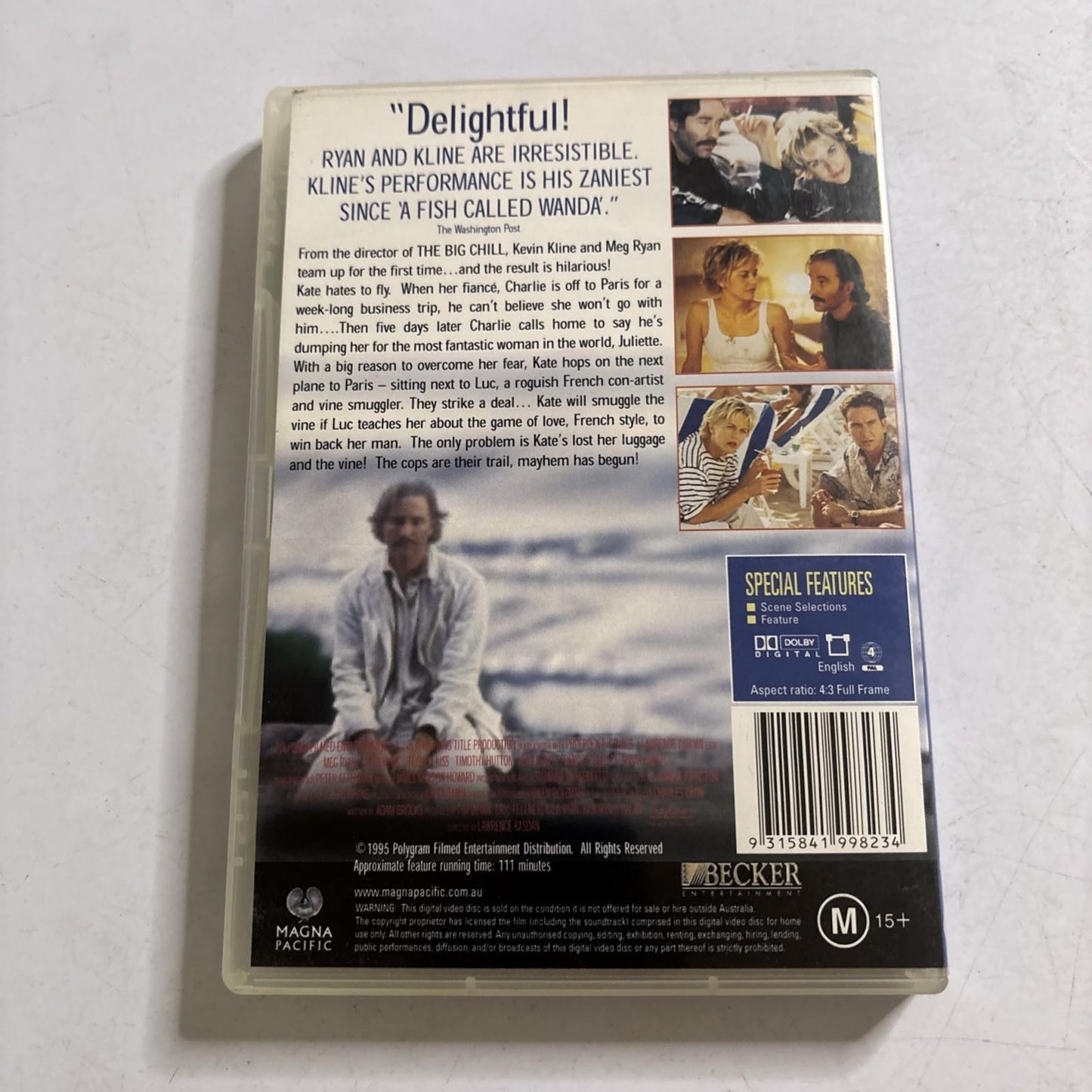 Frenchkiss (DVD, 1995) Meg Ryan, Kevin Kline Region 4