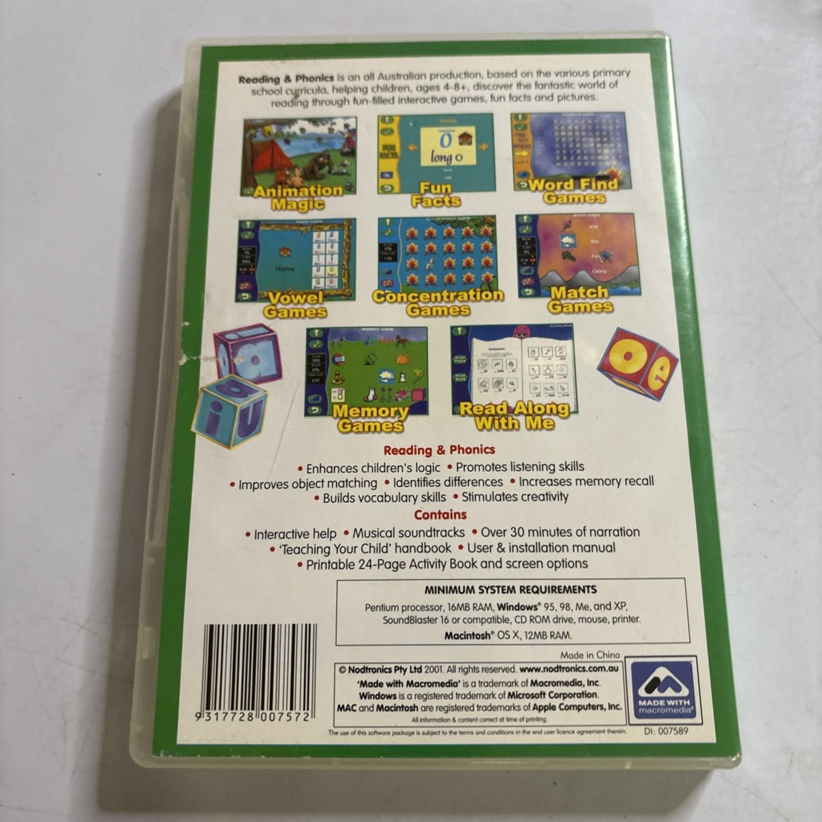 Literacy Box R Cd Rom Reading & Phonics PC Mac CD-ROM Home School/ Educational Software ...