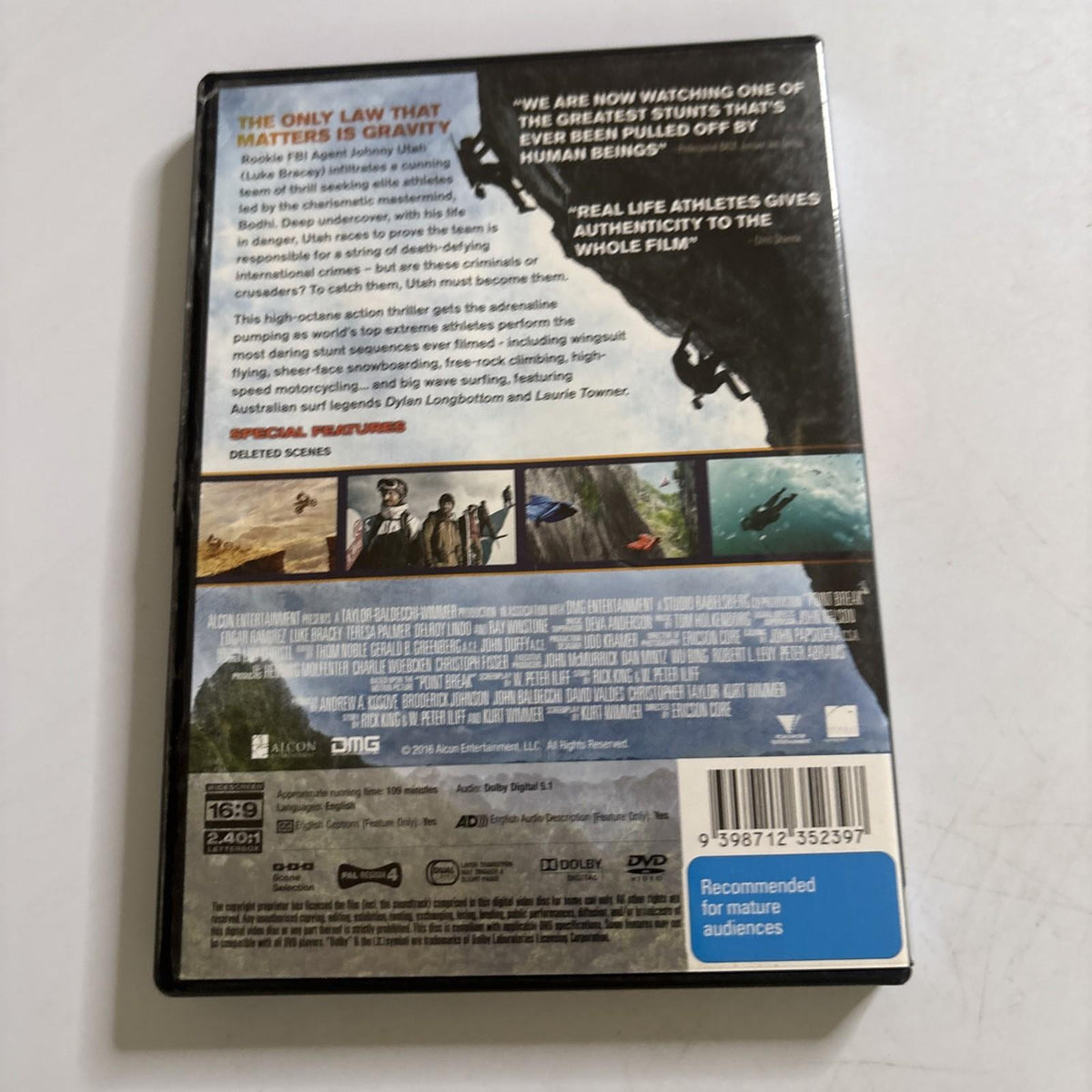 Point Break (DVD, 2015) Luke Bracey Region 4 NEW – Retro Unit