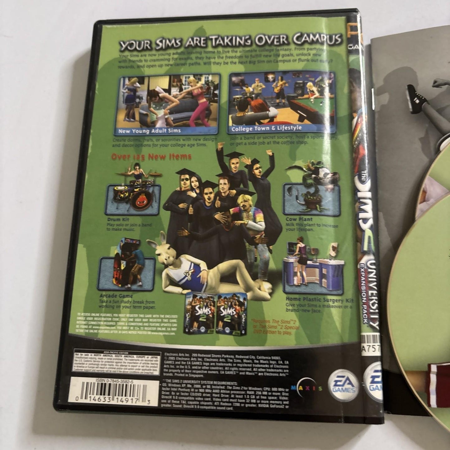 THE SIMS 2 UNIVERSITY EXPANSION PACK PC CD-ROM Microsoft Windows