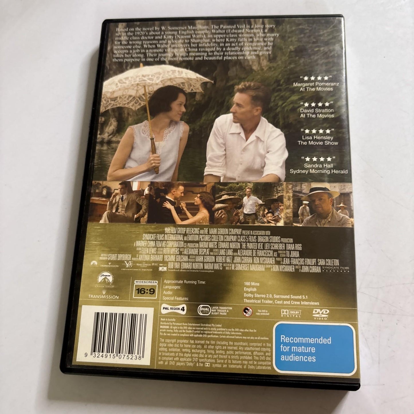 The Painted Veil (DVD, 2006) Naomi Watts, Edward Norton Region 4