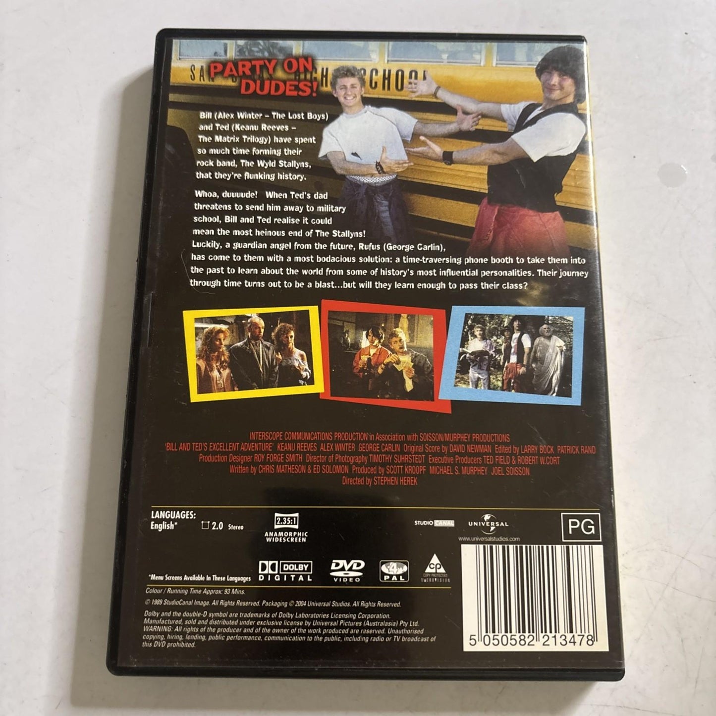Bill and Ted's Excellent Adventure (DVD, 1989) Keanu Reeves, Alex Winter Region4