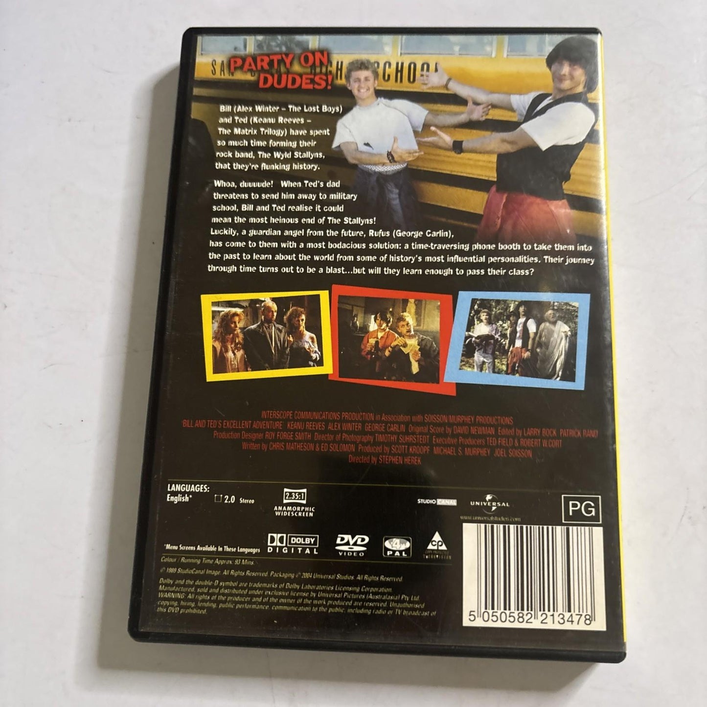 Bill and Ted's Excellent Adventure (DVD, 1989) Keanu Reeves, Region 4