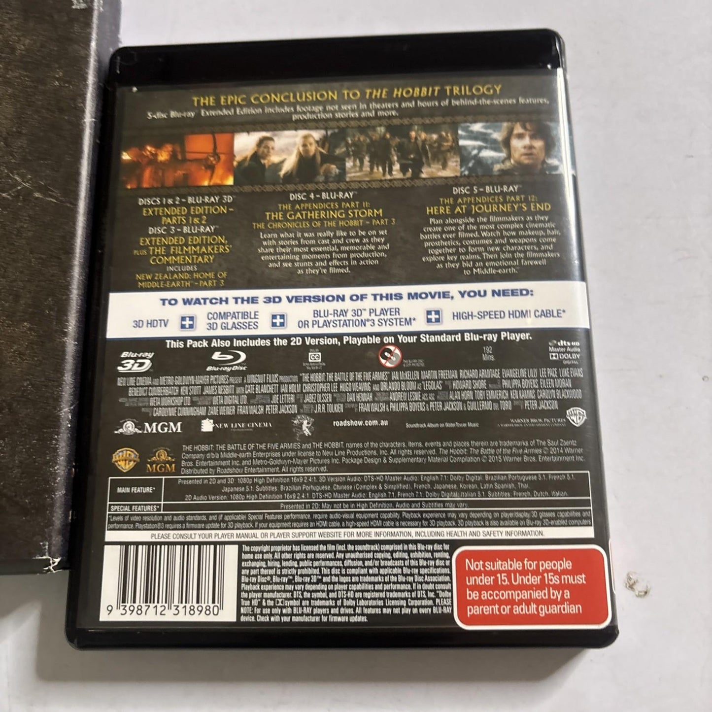 The Hobbit - The Battle of the Five Armies Extended Edition (Bluray 3D) Region B