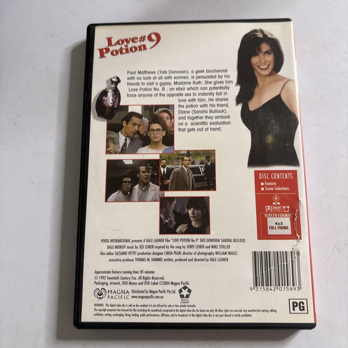 Love Potion No. 9 (DVD, 1992) Sandra Bullock Region 4