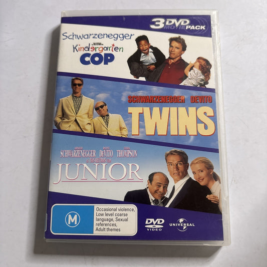 Kindergarten Cop / Twins / Junior (DVD) Arnold Schwarzenegger Region 4