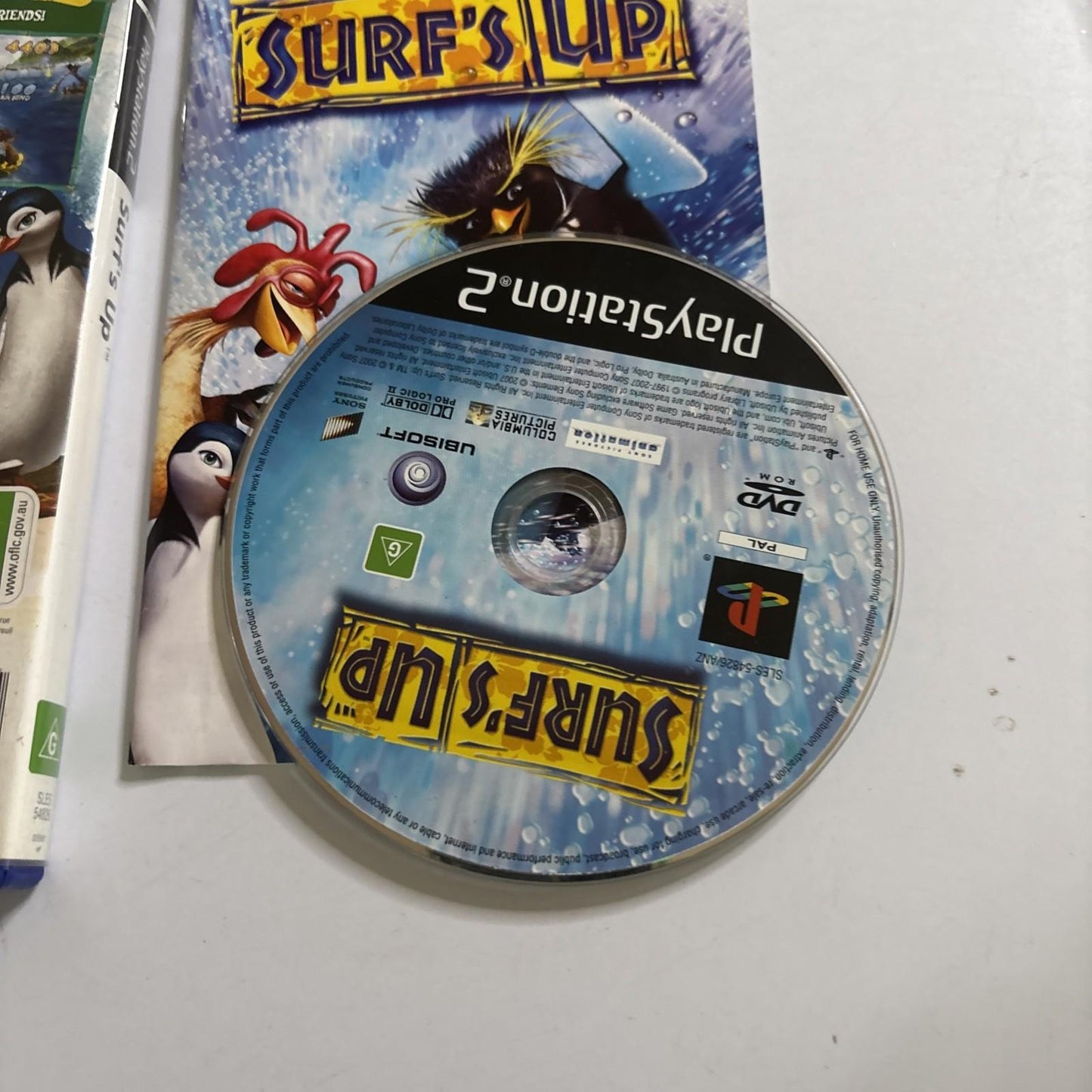 Surf's Up (Sony PlayStation 2 PS2, 2007) Ubisoft Penguins PAL With Manual