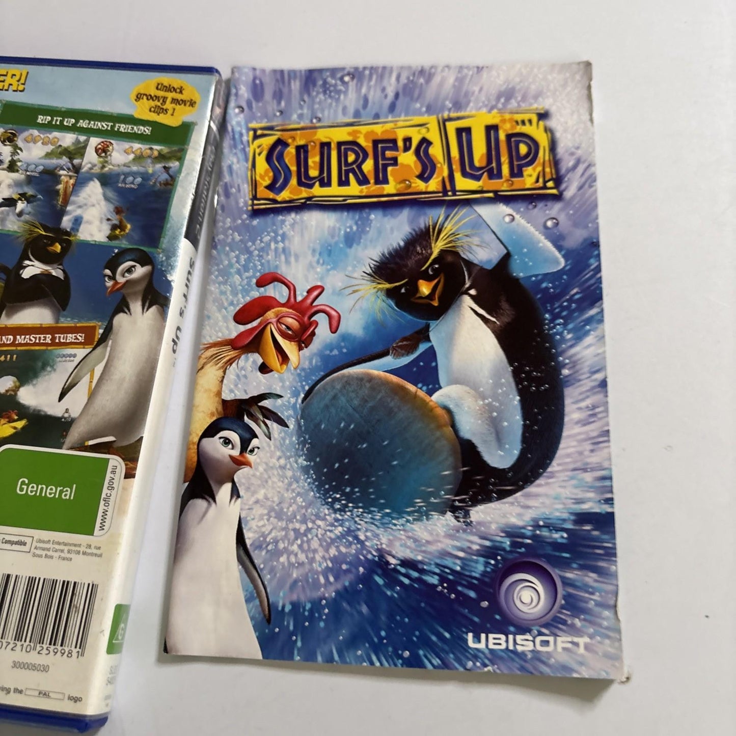 Surf's Up (Sony PlayStation 2 PS2, 2007) Ubisoft Penguins PAL With Manual