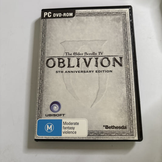 The Elder Scrolls IV Oblivion 5th Anniversary Edition PC DVD Rom Ubisoft 3 Disc