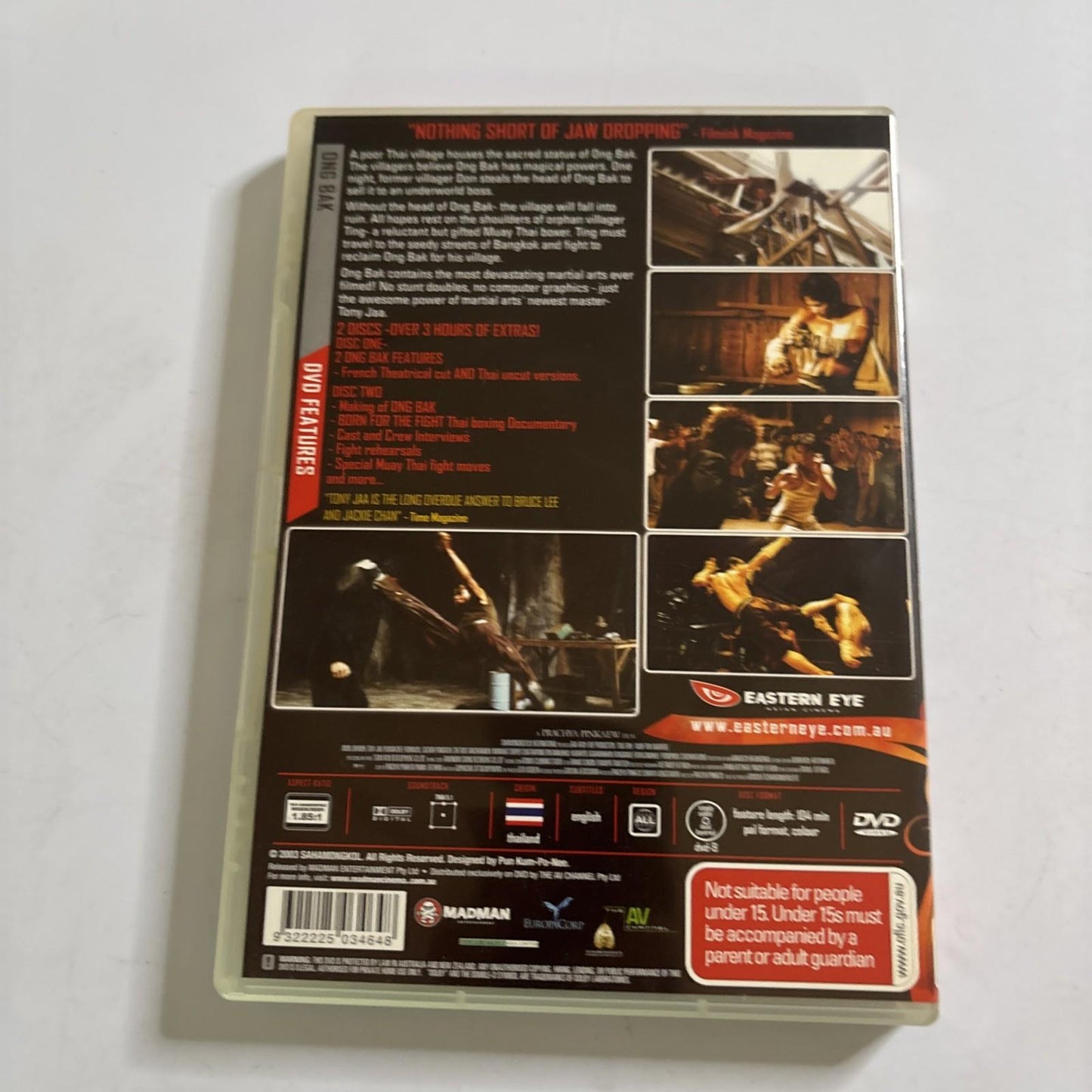 Ong Bak (DVD, 2003) Tony Jaa All Regions NEW